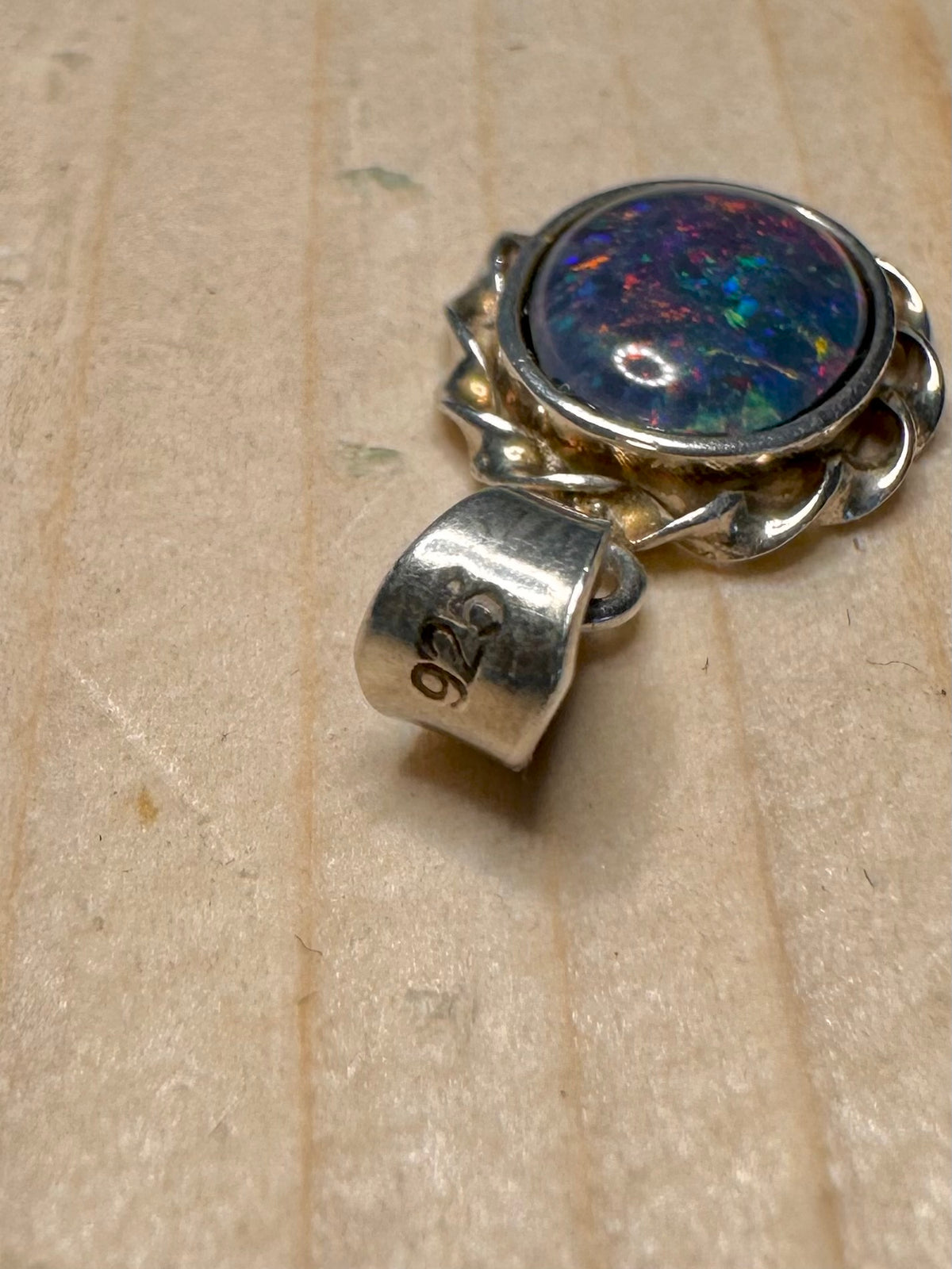 Black Opal 925 Sterling Silver Pendant