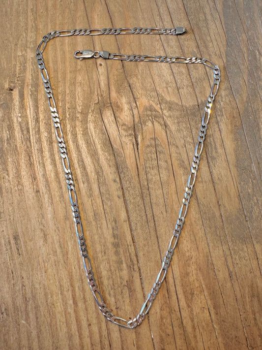 Figaro Chain 1995 925 Sterling Silver 18 inch Necklace