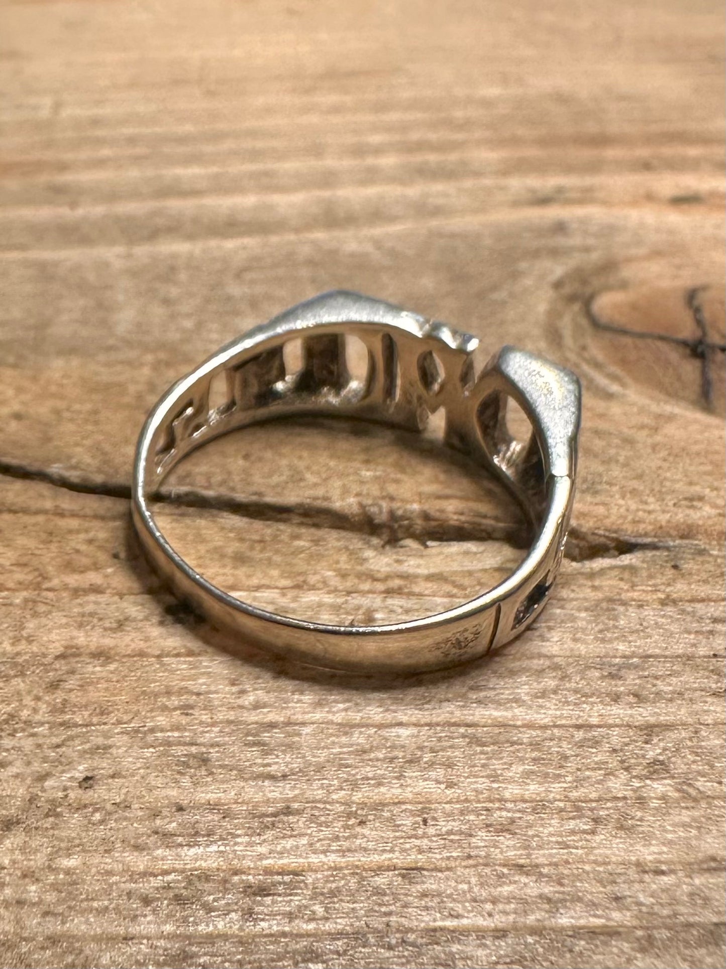 Vintage Unique Font DAD 925 Silver Size V Ring