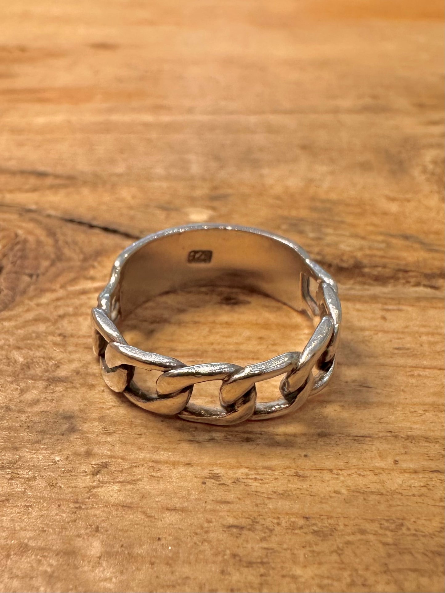 Vintage Cable Style 925 Silver Size K Ring