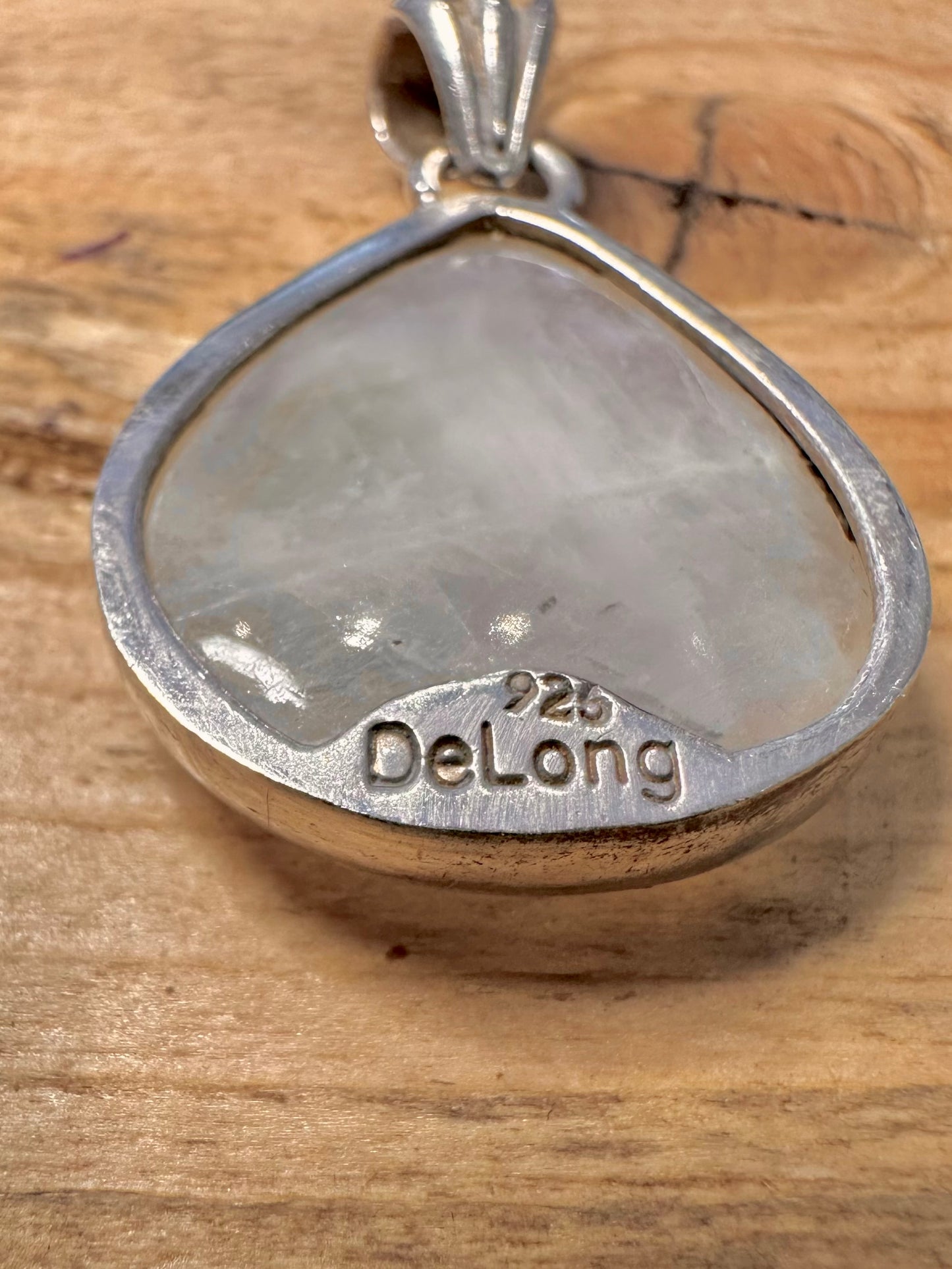 Vintage Moonstone Tear Drop 925 Silver Pendant