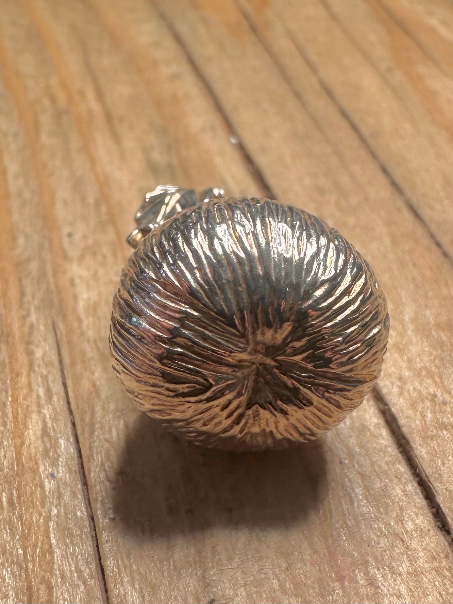 Vintage 1978 Textured Pear 925 Sterling Silver Pendant