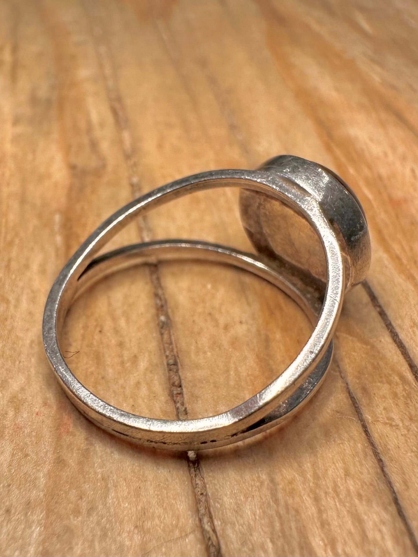 Vintage Tigers Eye 925 Sterling Silver Size M Ring