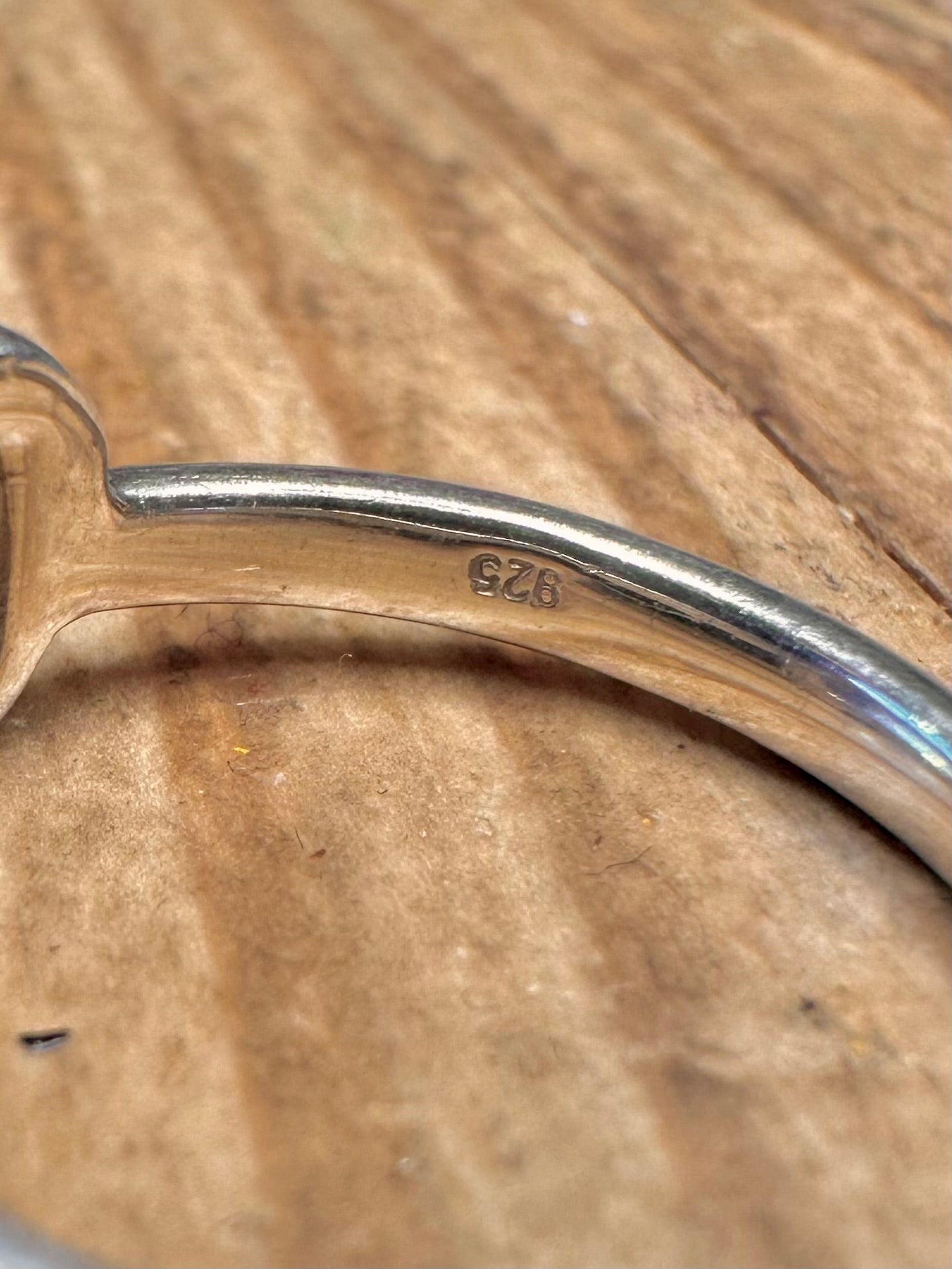 Modernist Citrin 925 Sterling Silber Größe N Ring