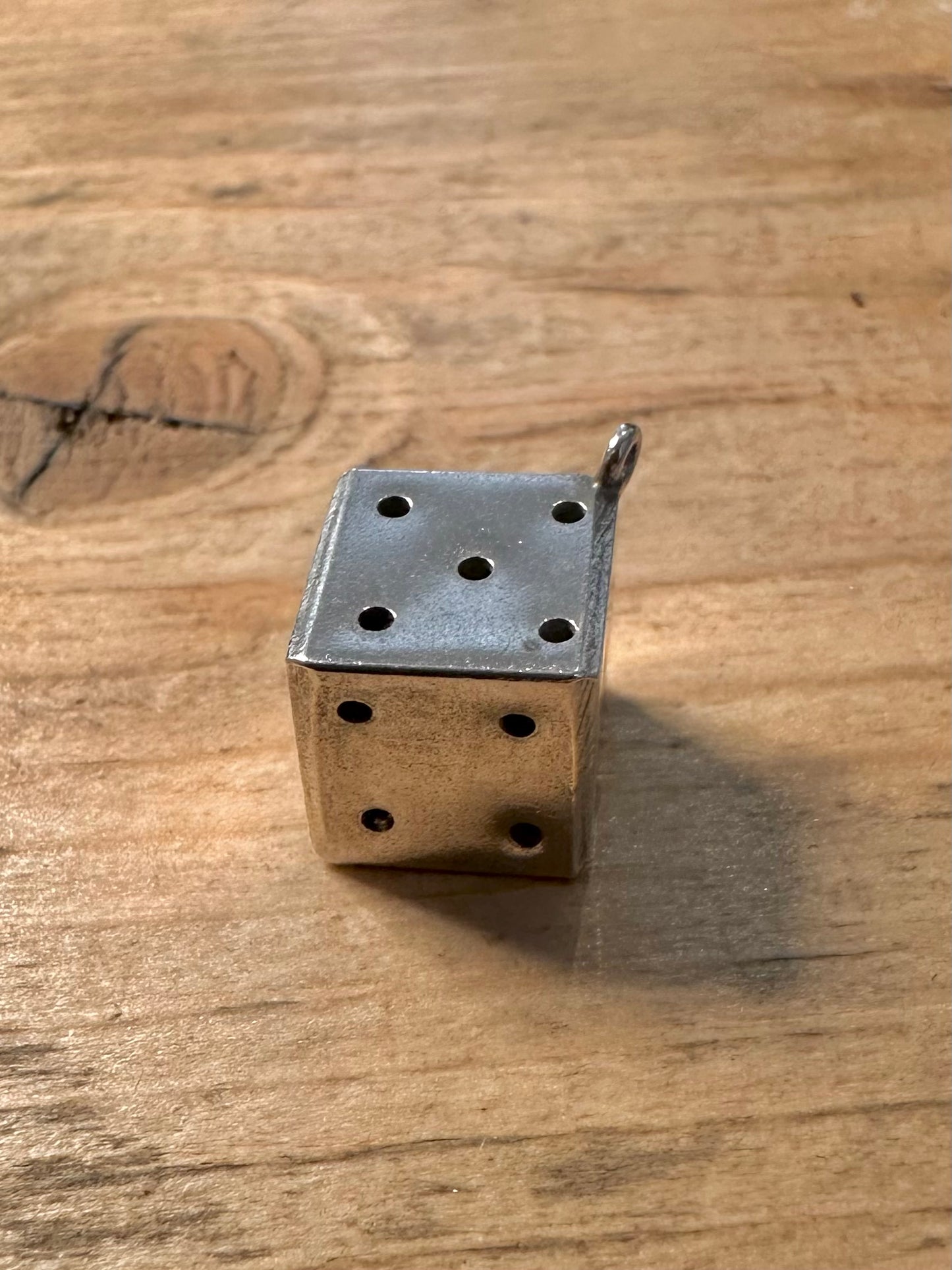 Vintage Dice 925 Silver Charm Pendant