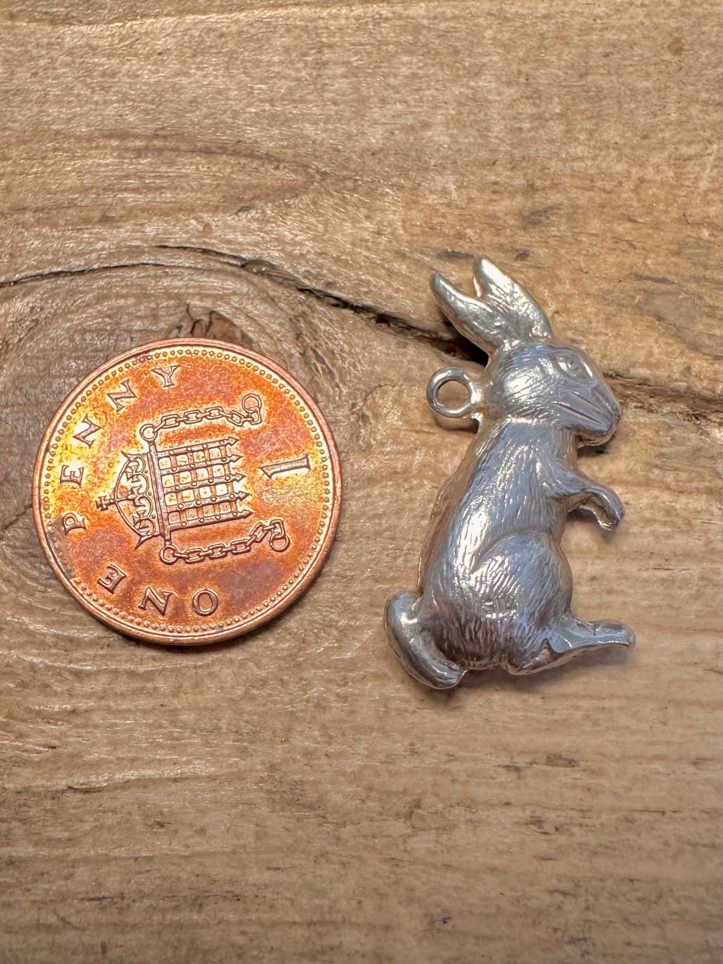 Vintage Rabbit 925 Silver Pendant
