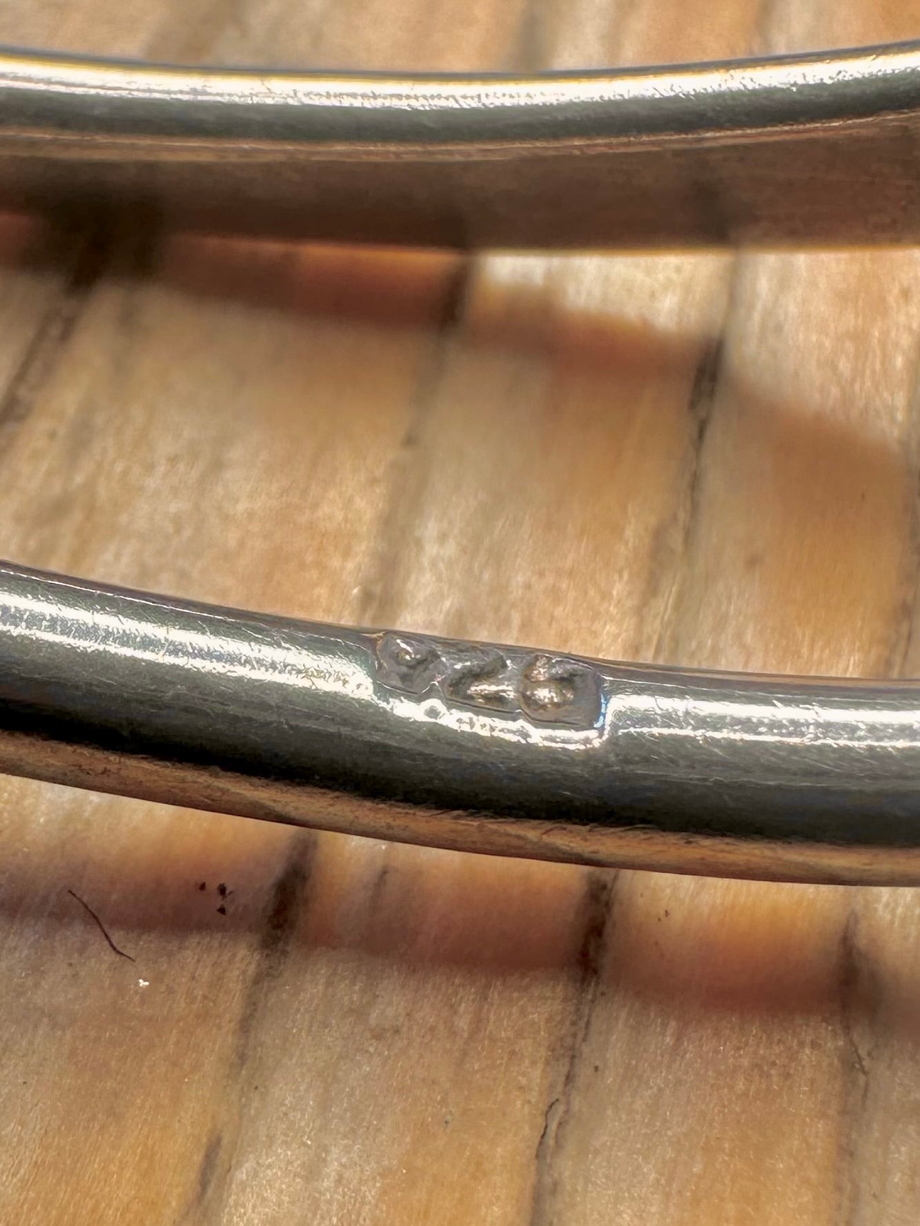 Modernist Overlapping 925 Sterling Silver Bangle