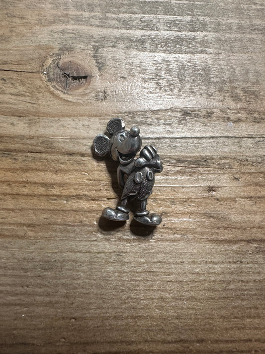 Vintage Micky Mouse 925 Silver Brooch