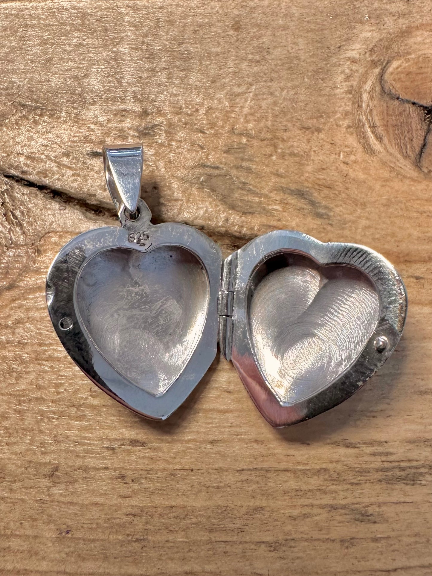 Modern Puff Heart Locket 925 Silver Pendant