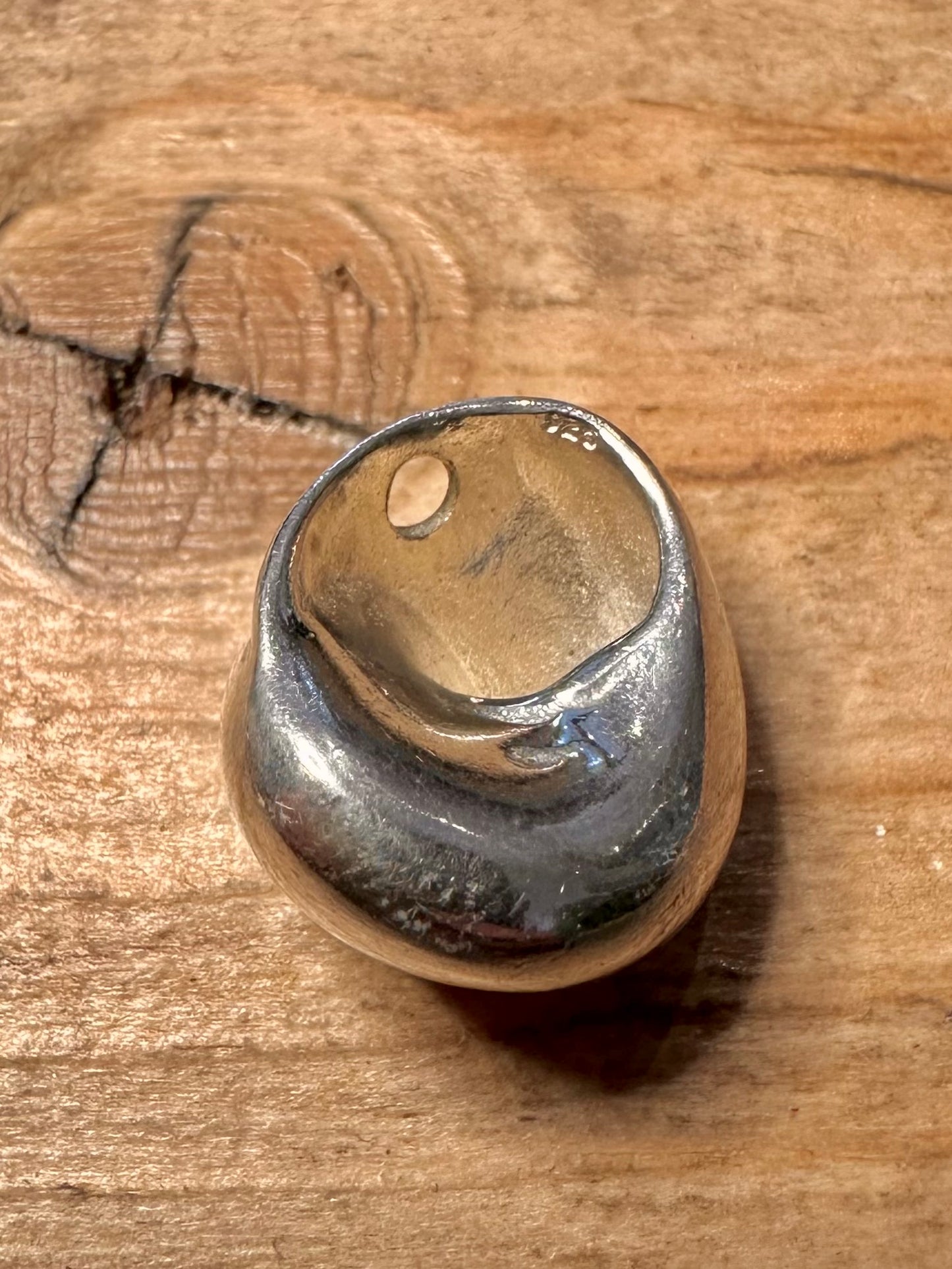 Modern Heavy Shell 925 Silver Pendant