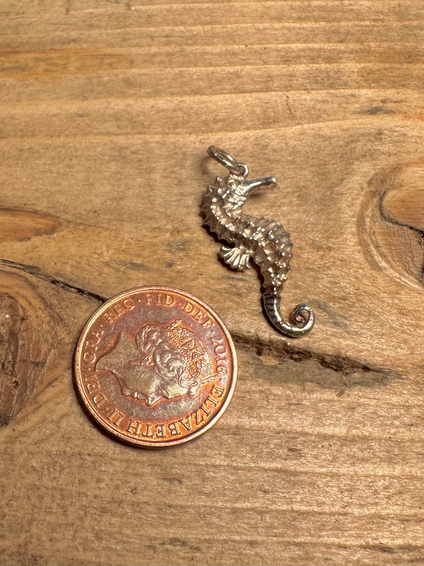 Vintage Seahorse 925 Silver Pendant