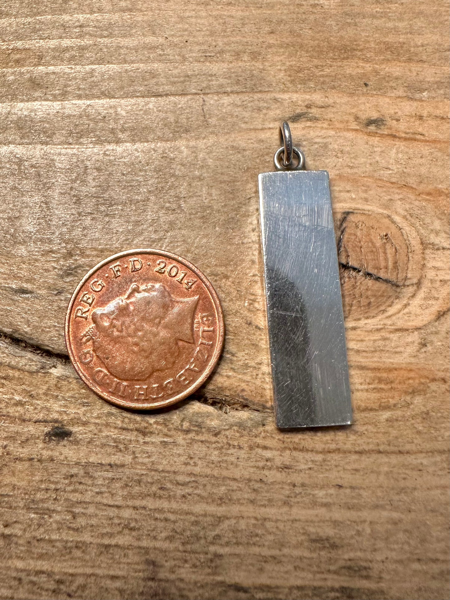 Vintage 1977 Birmingham Ingot 925 Silver Pendant
