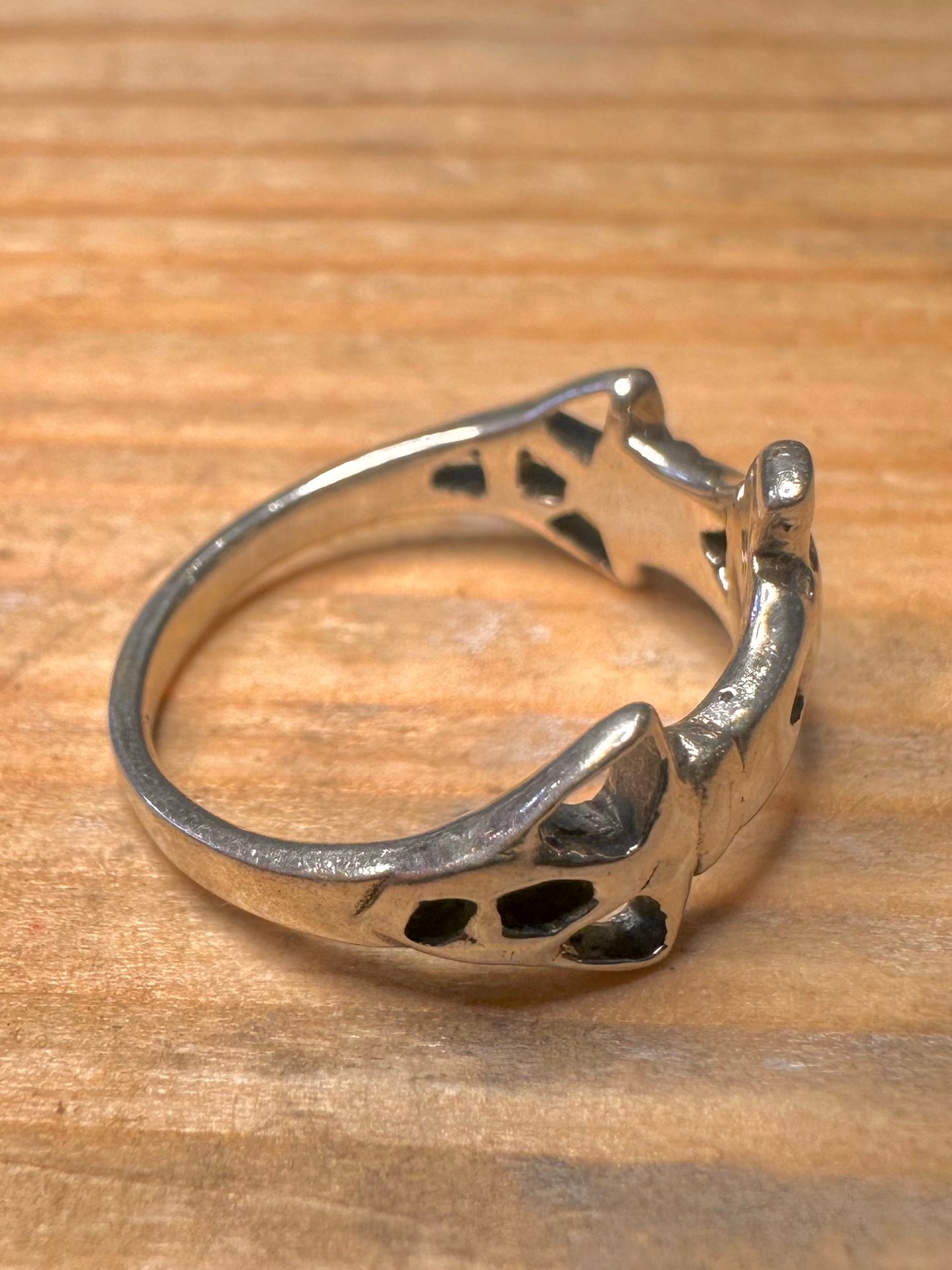 Vintage Claddagh 925 Sterling Silver Size J Ring