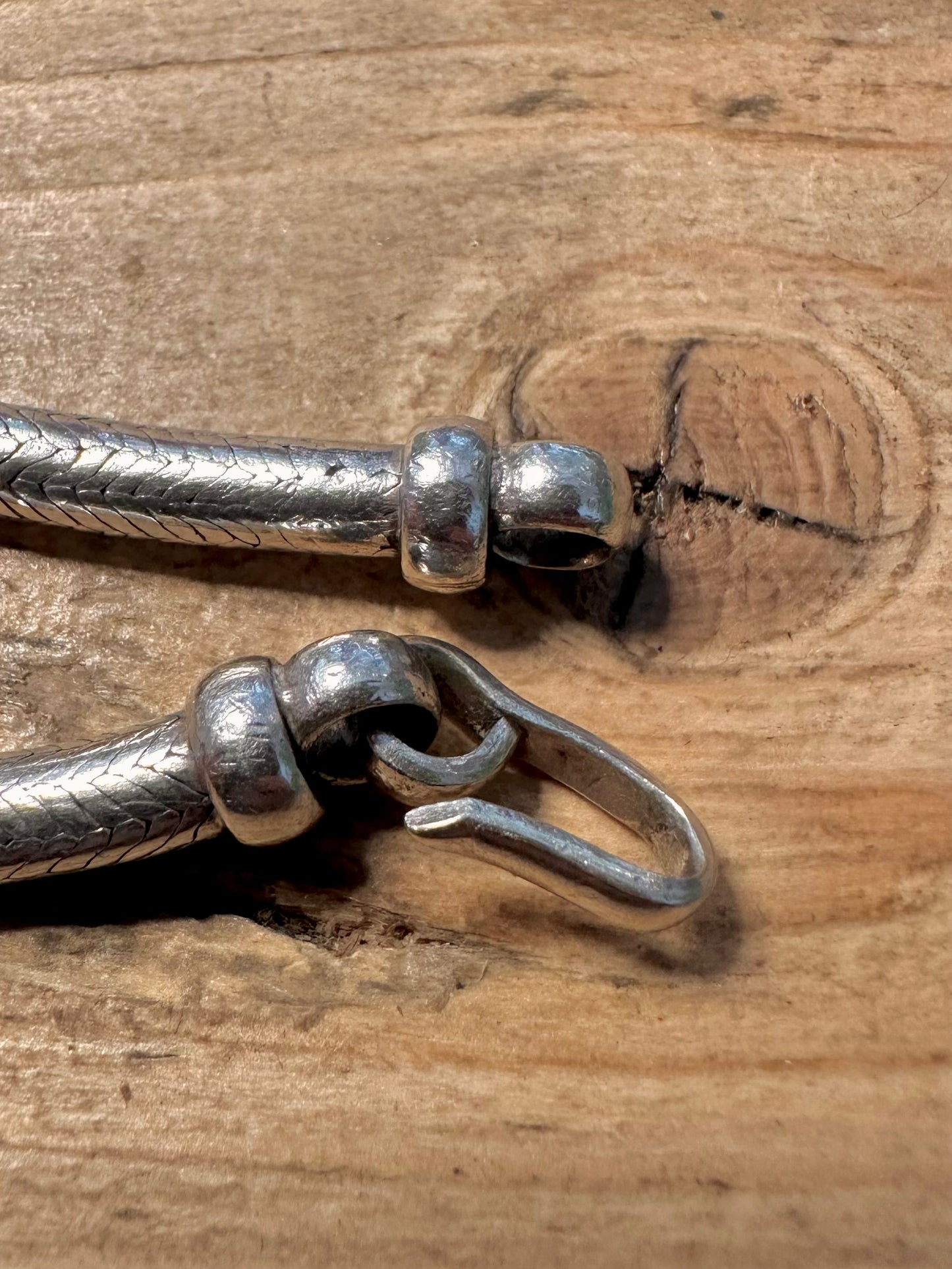 Vintage Thick Snake Chain 925 Silver 7.8 inch Bracelet