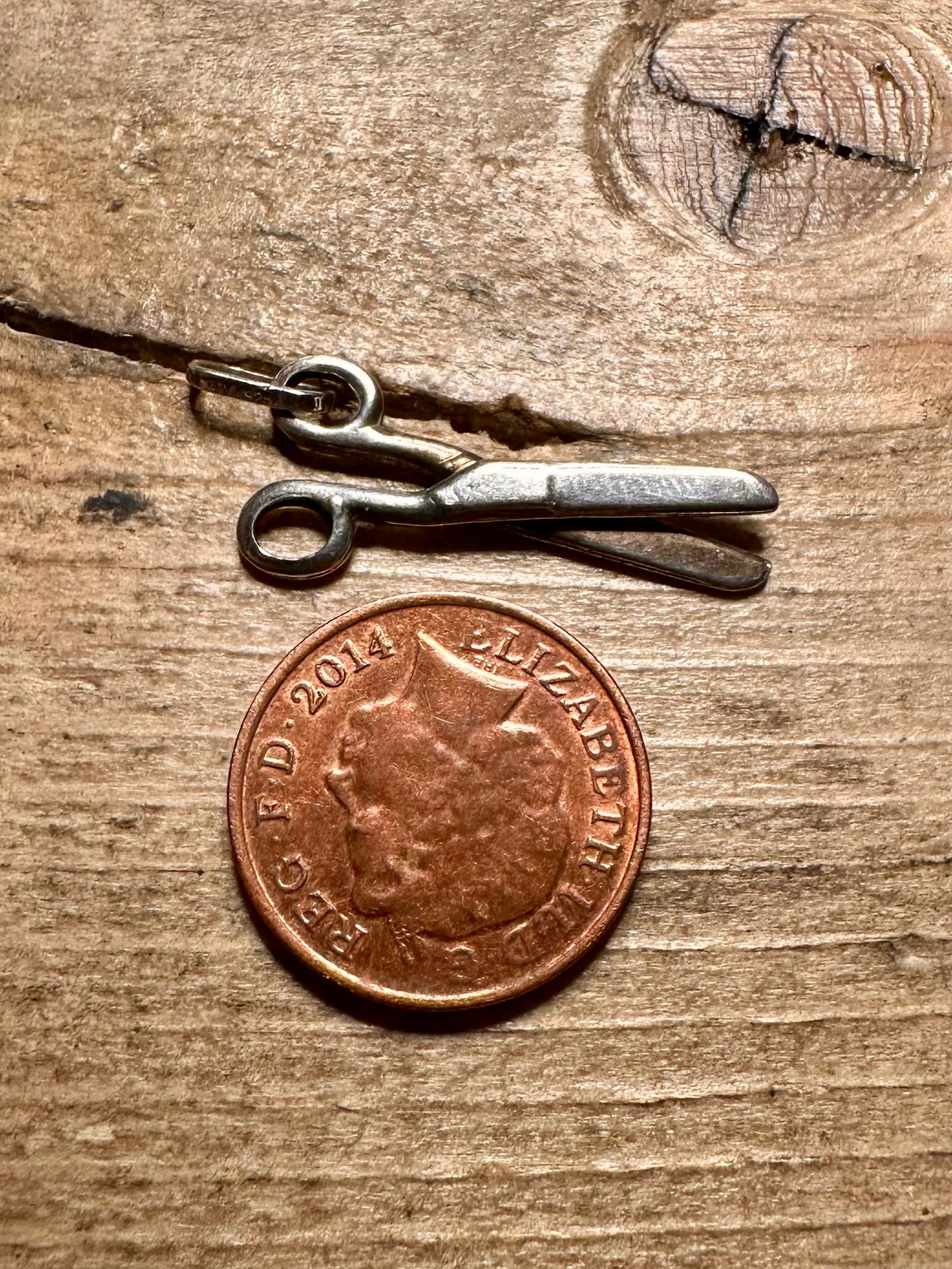 Vintage Scissors Italy 925 Silver Charm Pendant