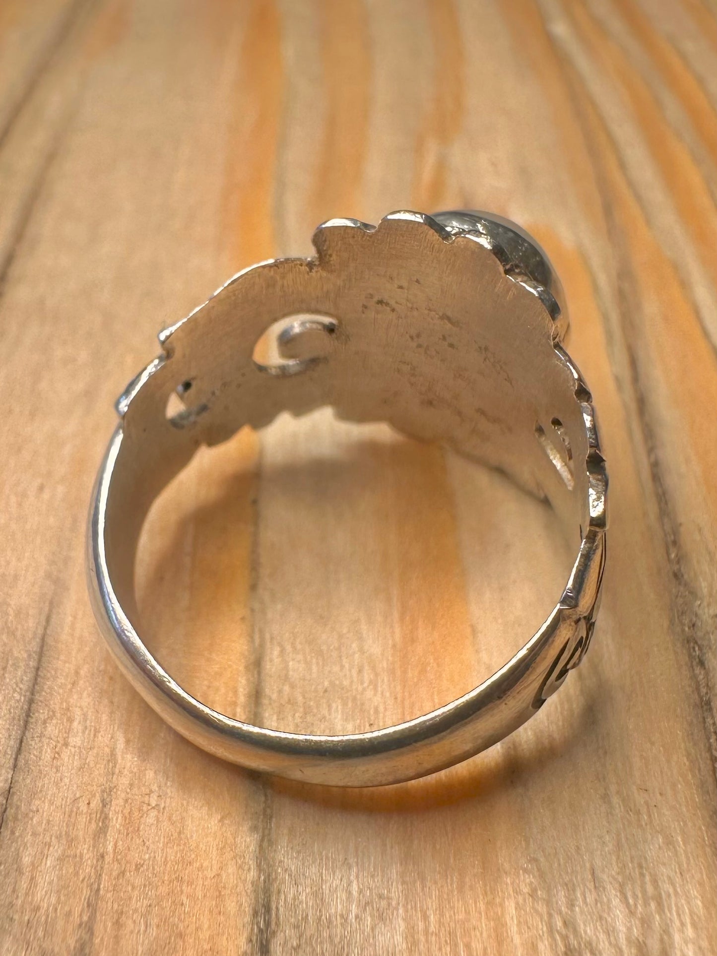 Vintage Moonstone Boho 925 Silver Size P Ring