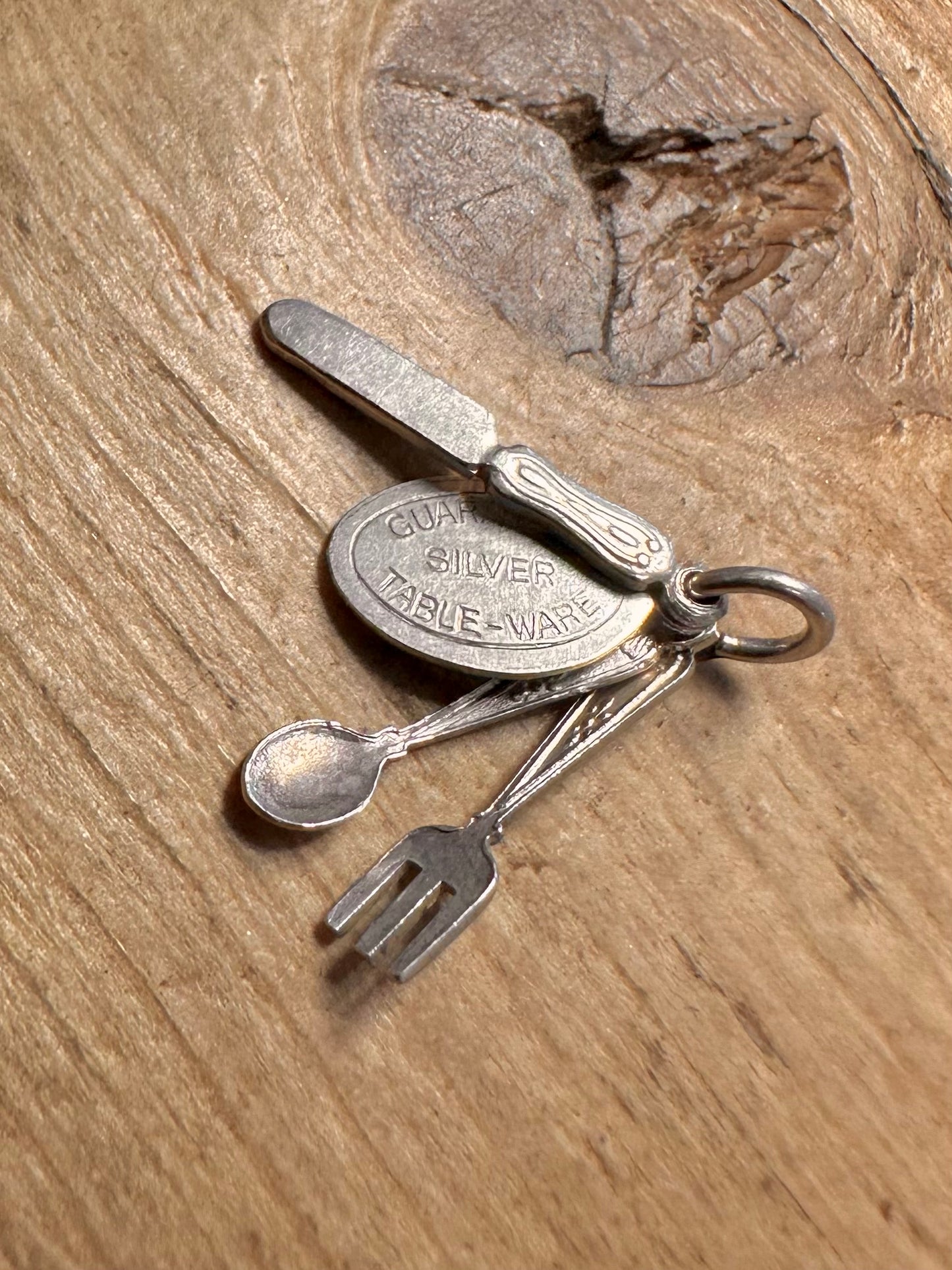 Vintage Cutlery 925 Silver Charm Pendant