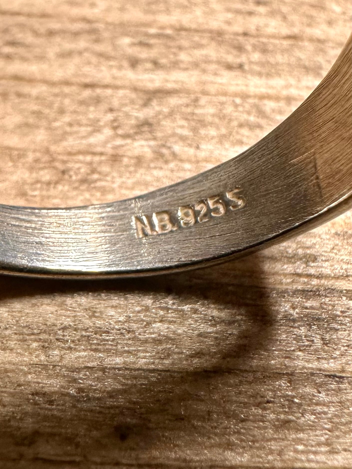 Vintage Neil’s Erik Smokey Quarts 925 Silver Size O1/2 Ring