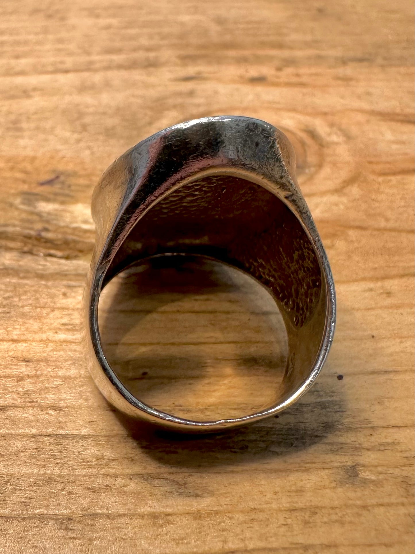 Modern Mother of Pearl 925 Silver Size R Ring