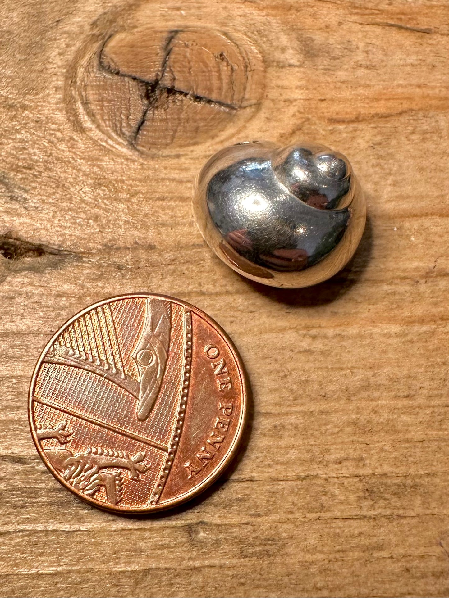 Modern Heavy Shell 925 Silver Pendant