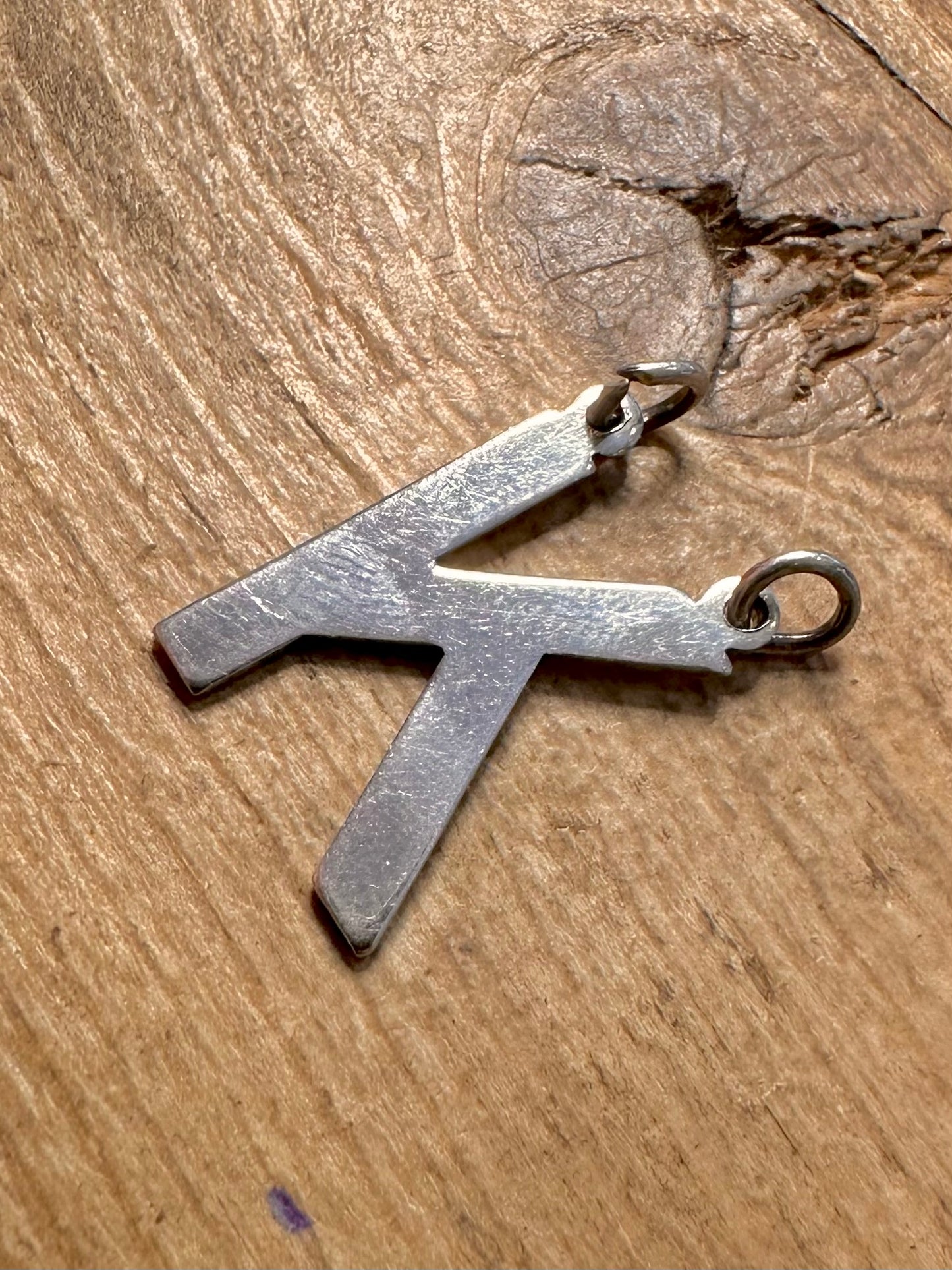 Vintage K Letter 925 Silver Pendant