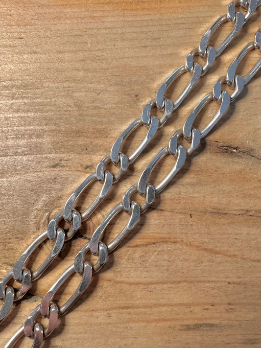 Vintage 1995 Chunky Figaro Sheffield 925 Silver 22 inch Necklace