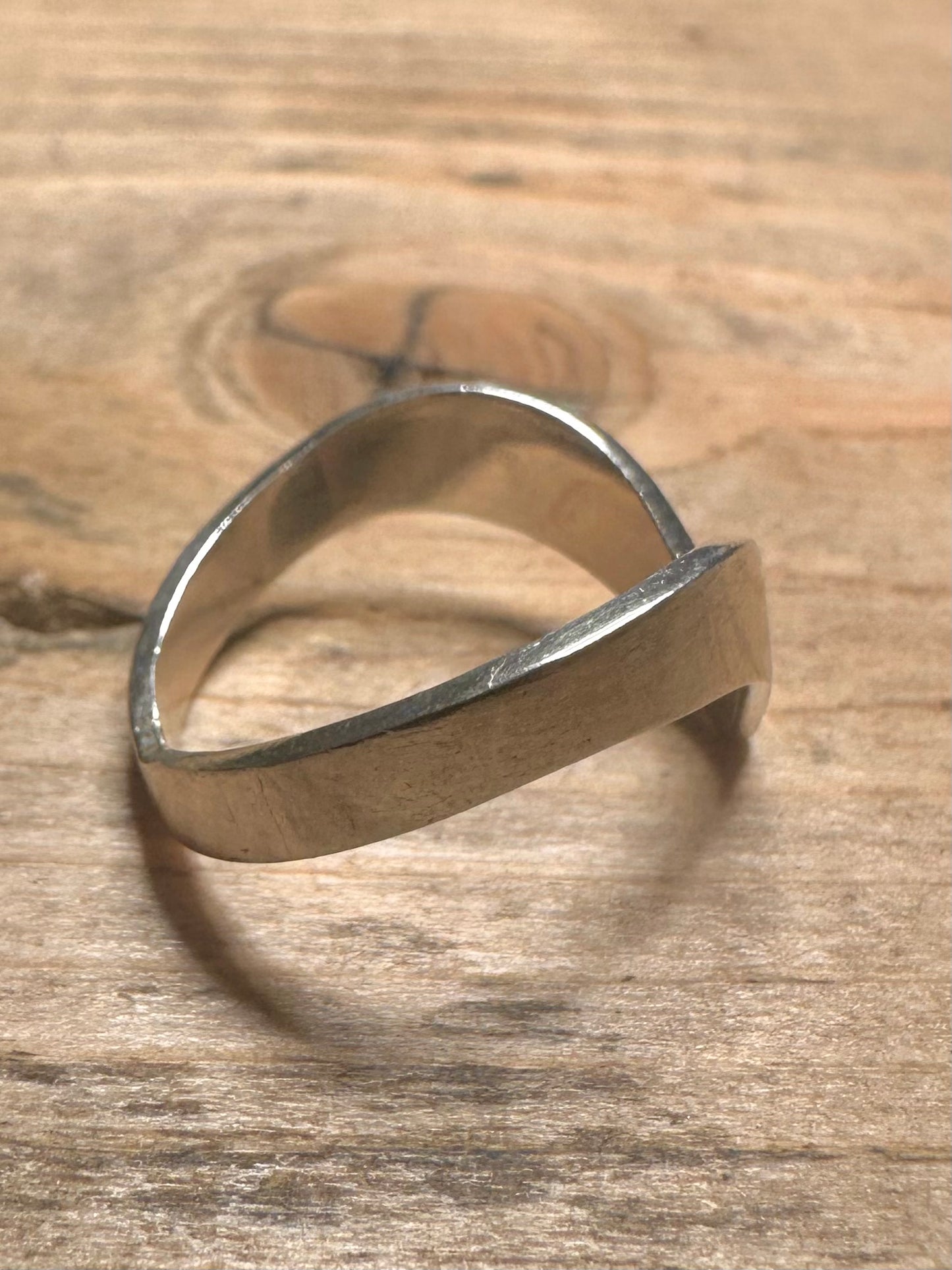 Vintage Wishbone 925 Silver Size P Ring