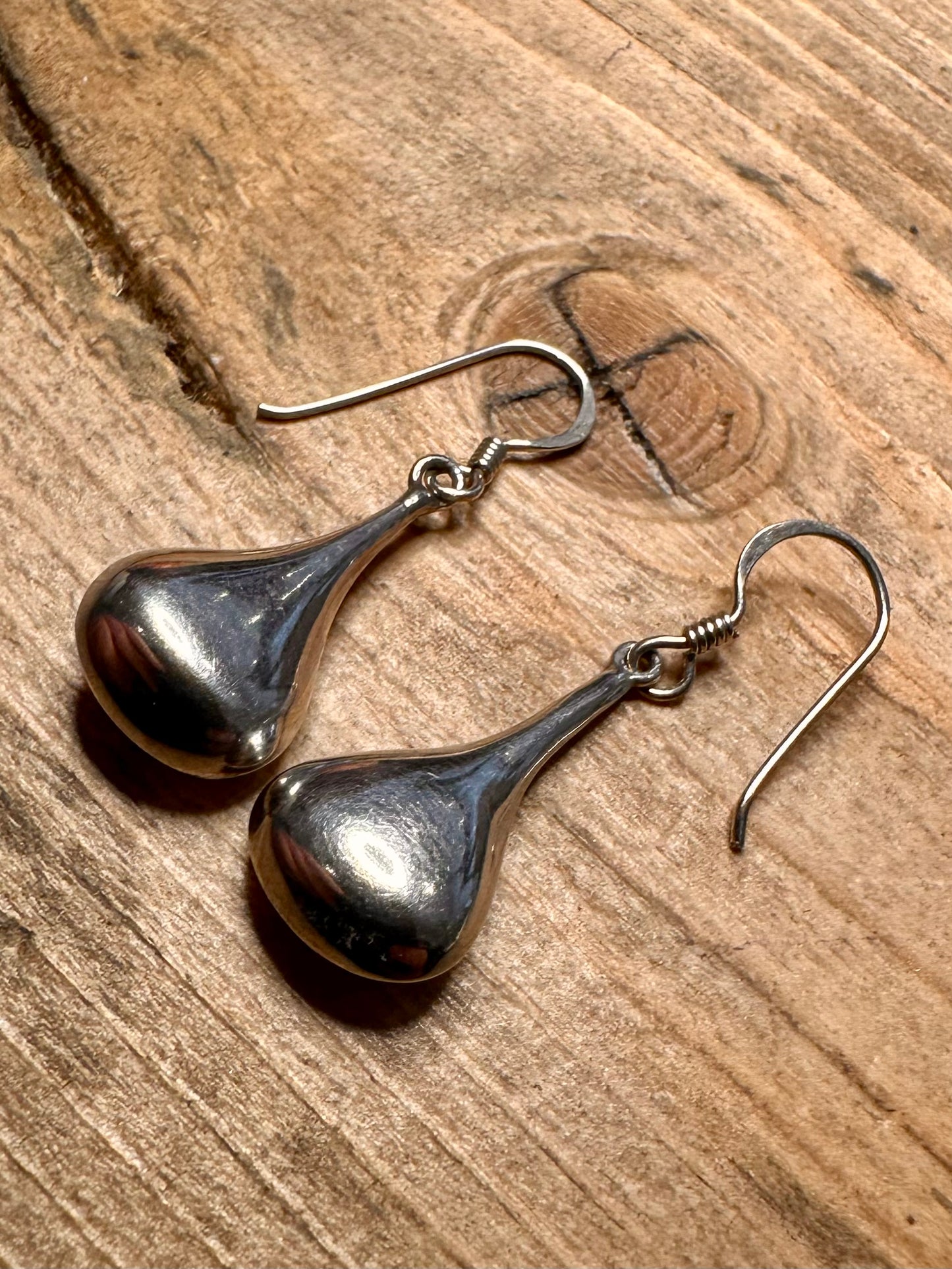 Vintage Tear Drop 925 Silver Earrings