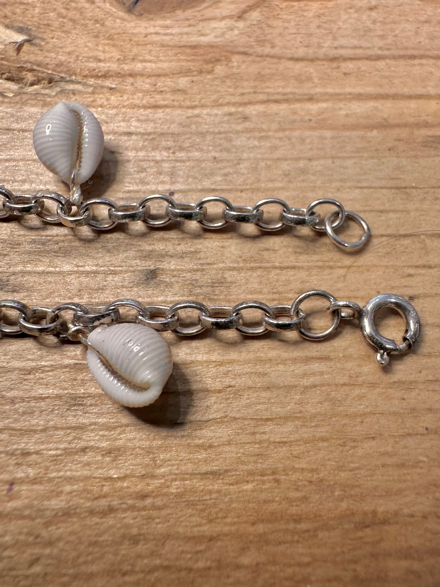Vintage Shell Belcher Chain 925 Silver 7.9 inch Bracelet