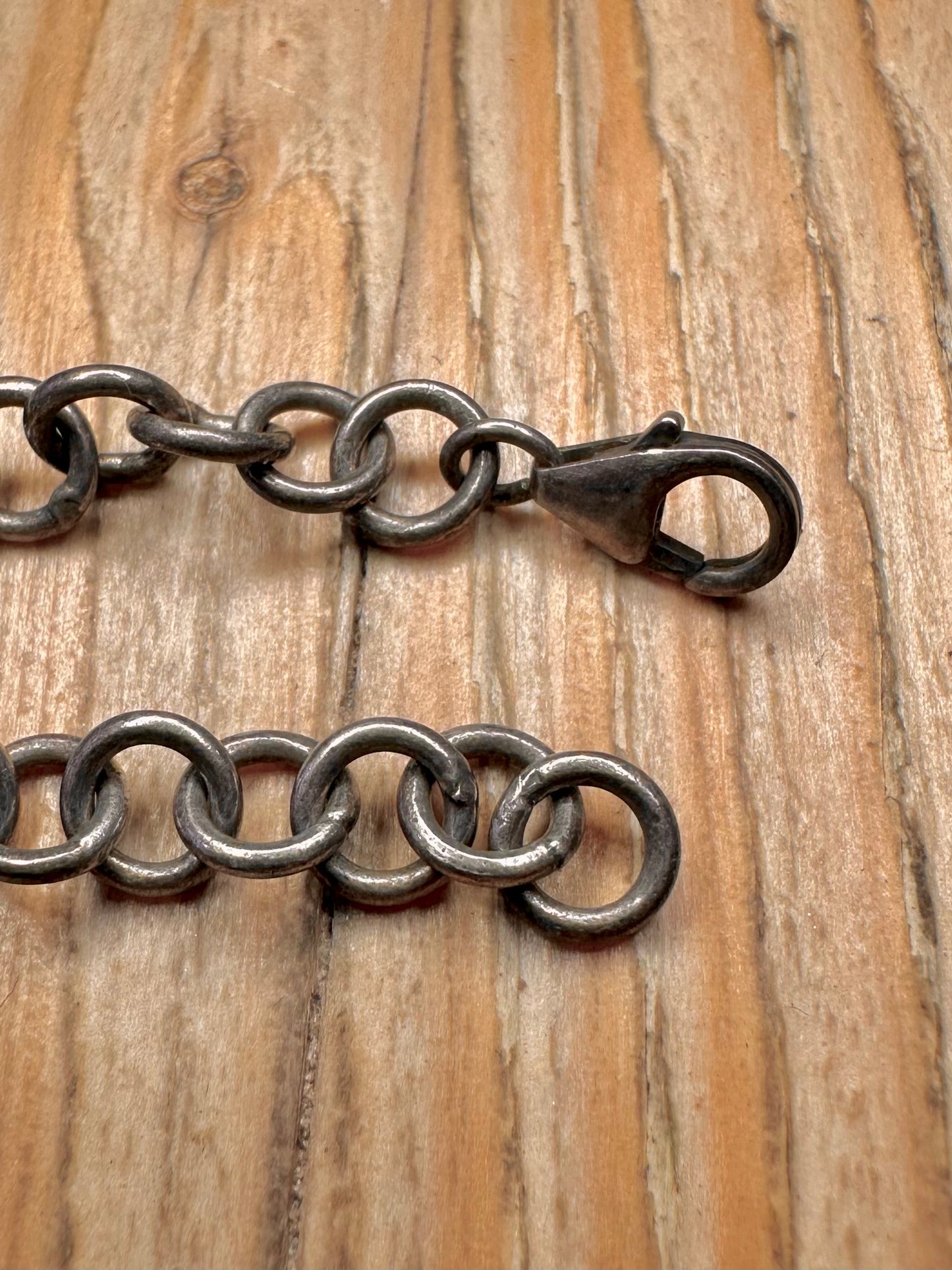 Vintage Opalite Long Oval 925 Sterling Silver 6.5 to 7.5 inch Bracelet