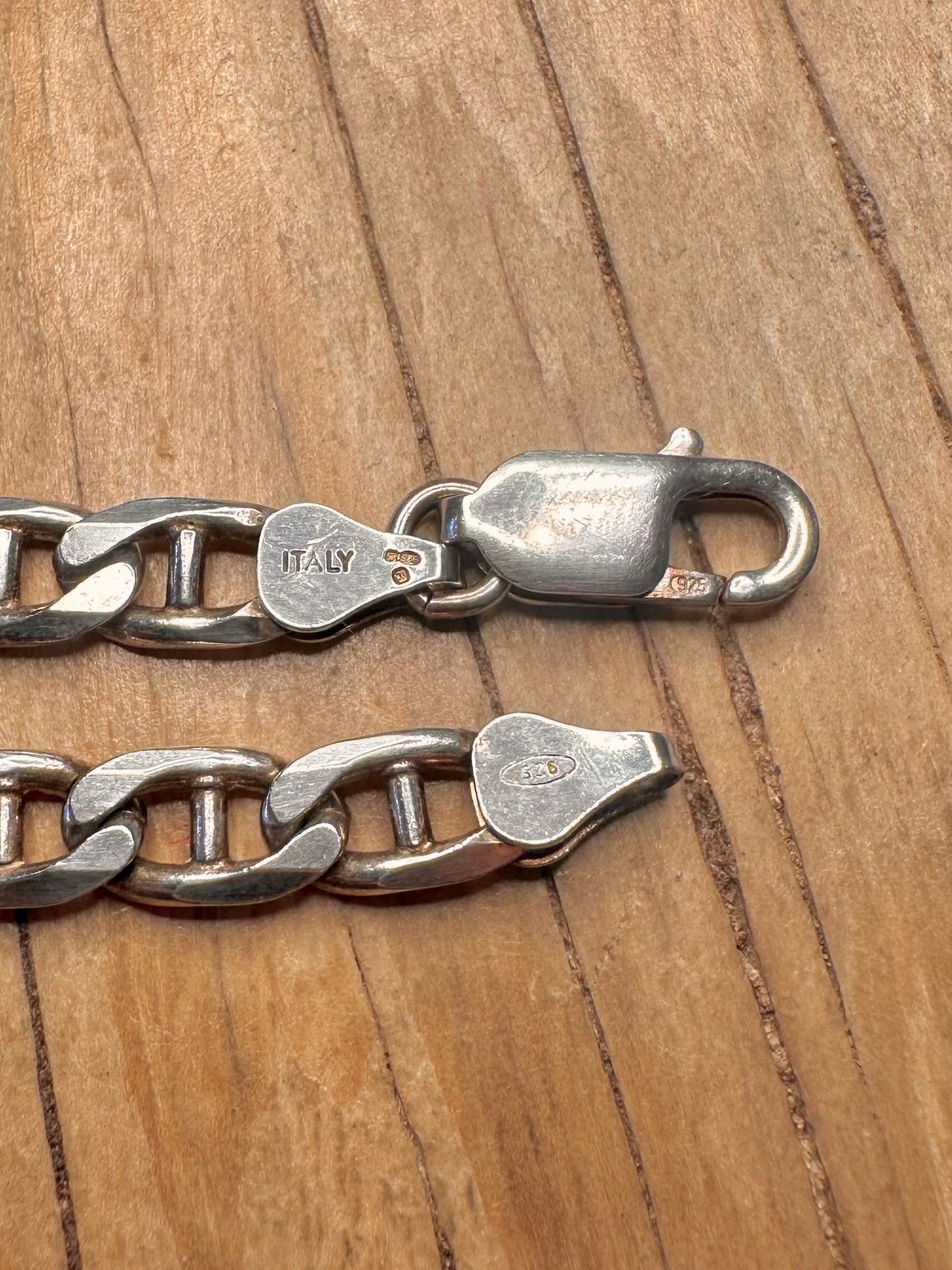 Vintage Mariner Link Italy 925 Sterling Silver 24 inch Necklace