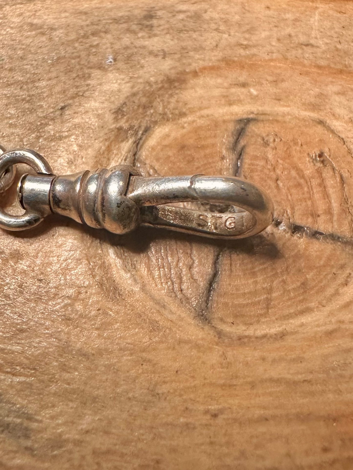 Vintage Belcher Chain T Bar Albert Clasp 925 Silver 18 inch Necklace
