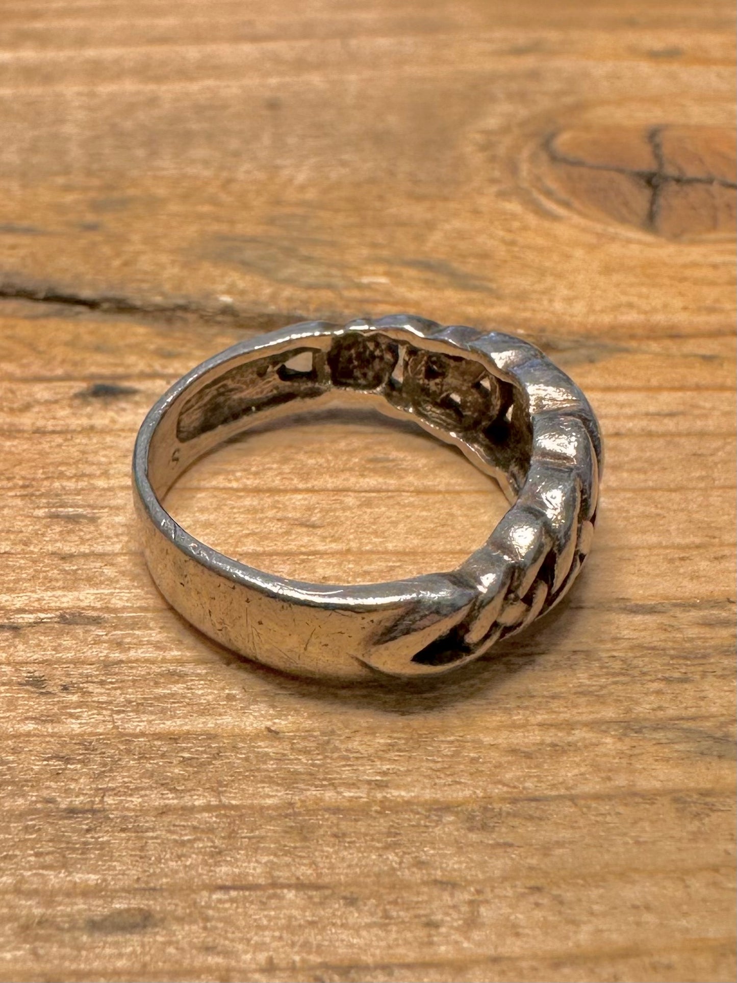 Vintage Celtic Knot 925 Silver Size K Ring