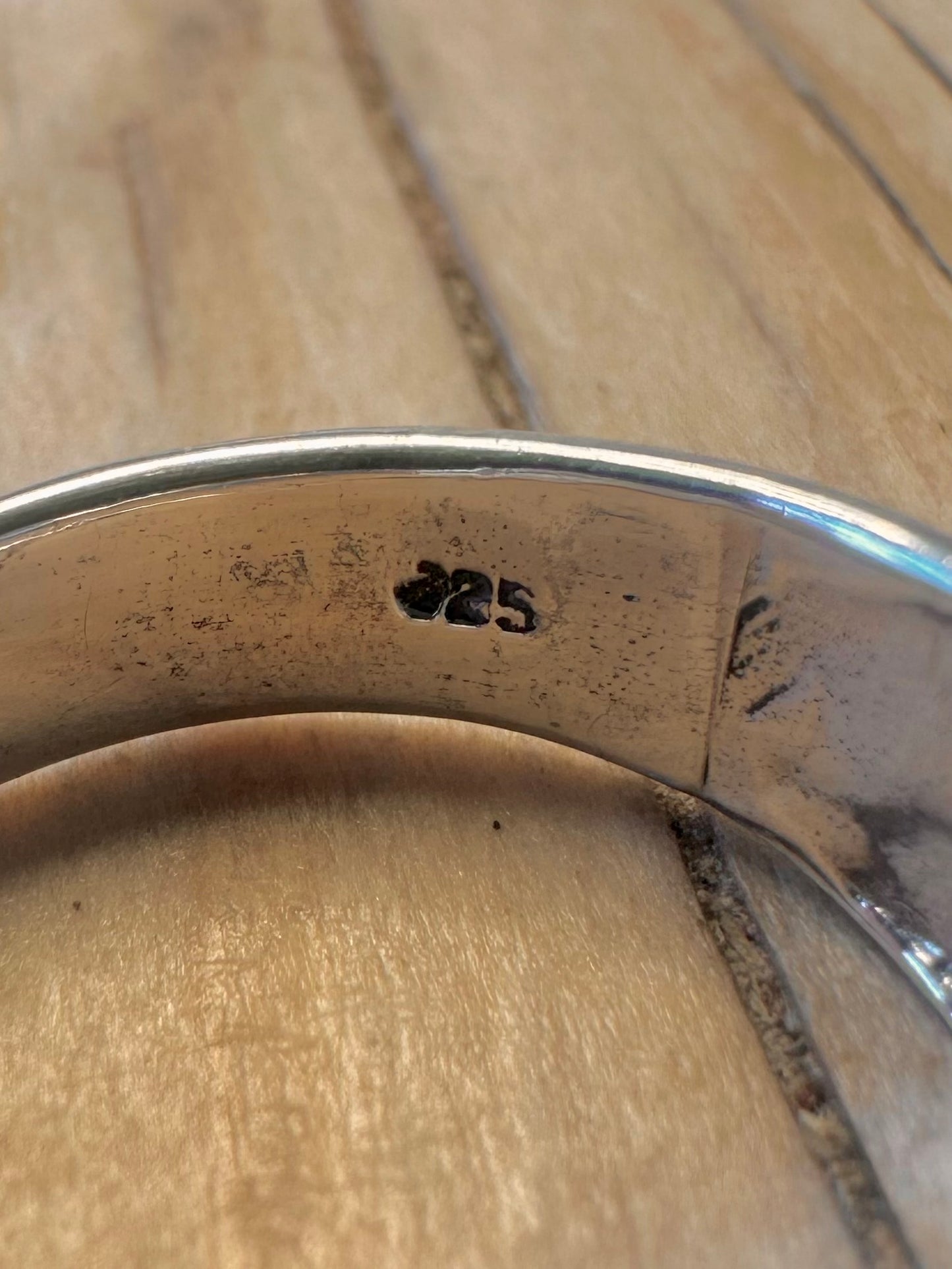 Abstract Concave Dome 925 Silver Size U Ring