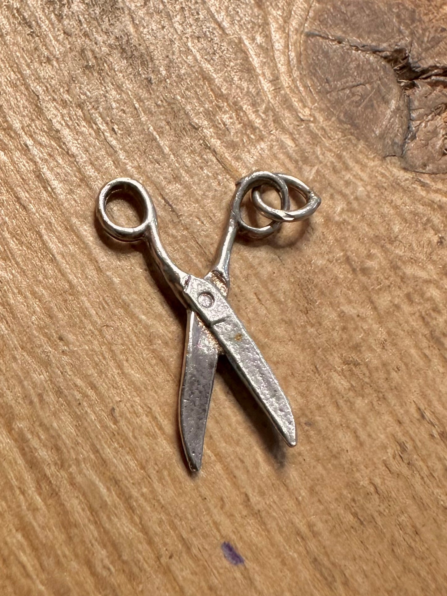 Vintage Scissors 925 Silver Charm Pendant
