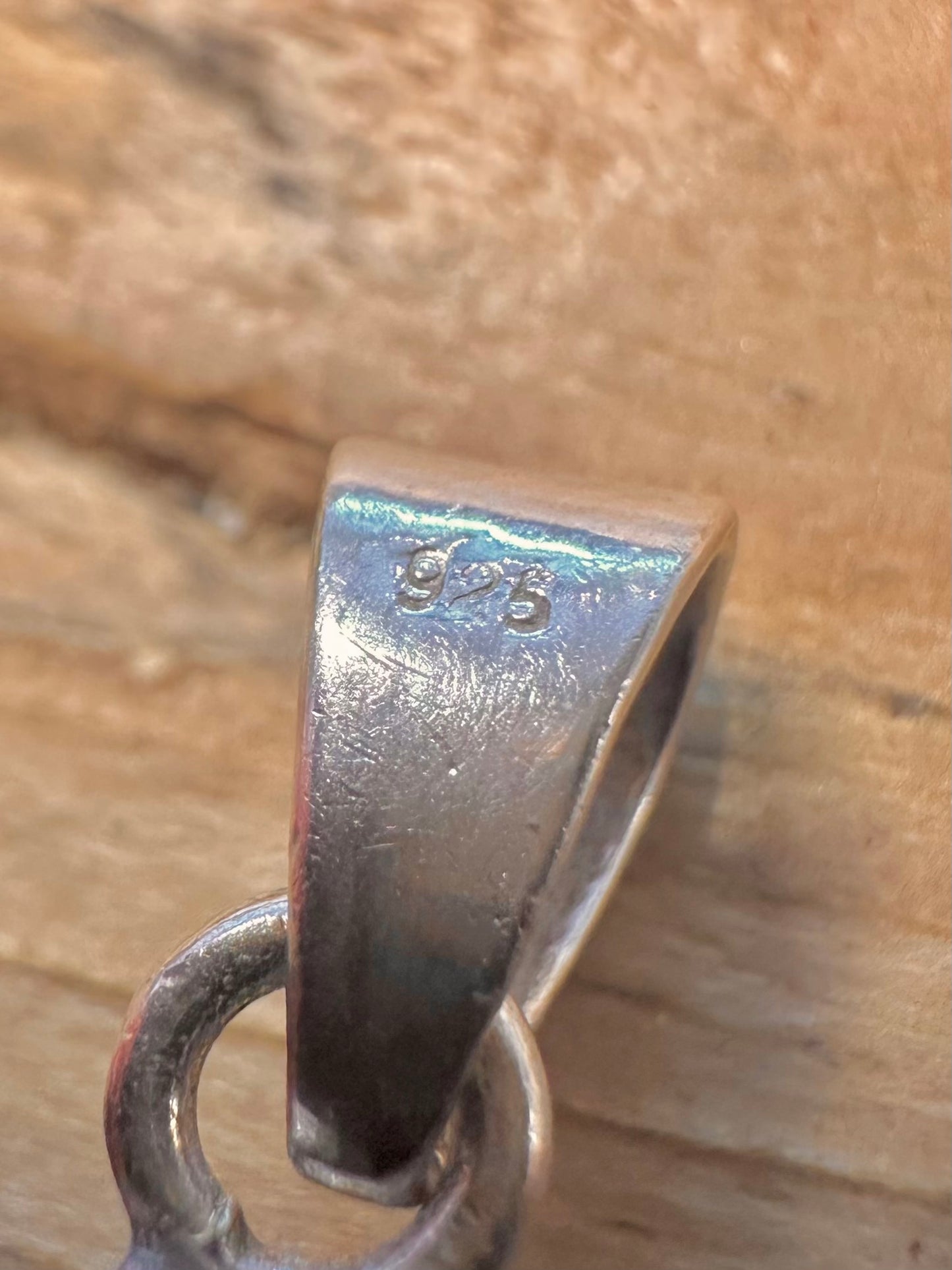 Vintage Rose Quarts 925 Silver Pendant