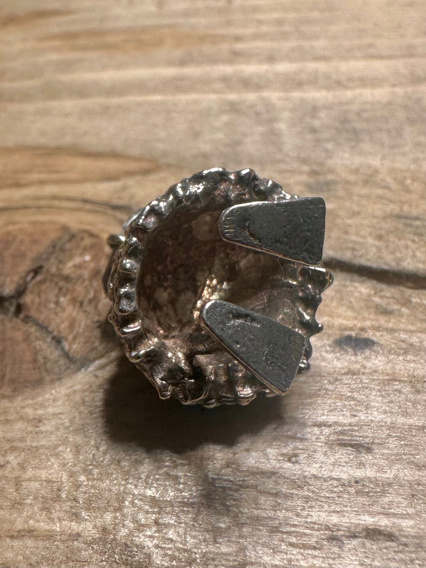 Vintage Unusual Textured Figure 925 Silver Pendant