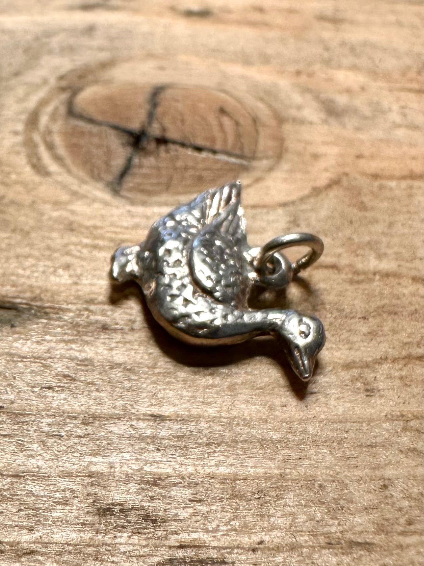 Vintage Duck 925 Silver Charm Pendant