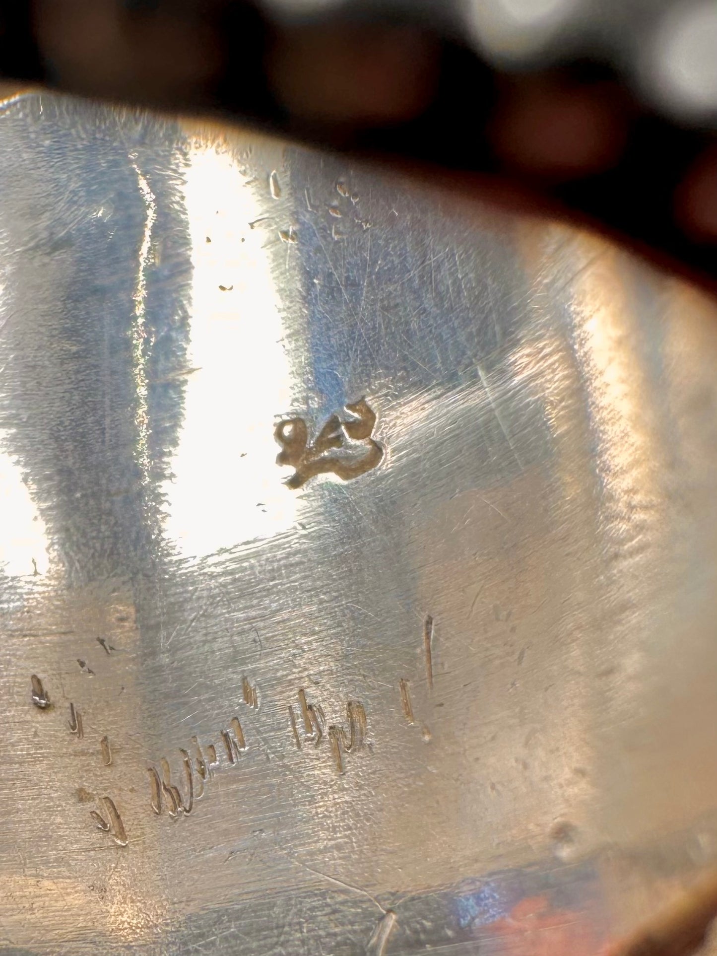 Vintage Raw Amber Bohemian Chunky 925 Sterling Silver Size N Ring