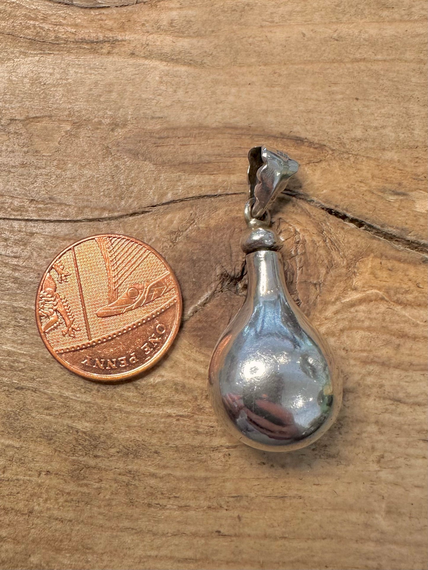 Vintage Perfume Bottle 925 Silver Pendant