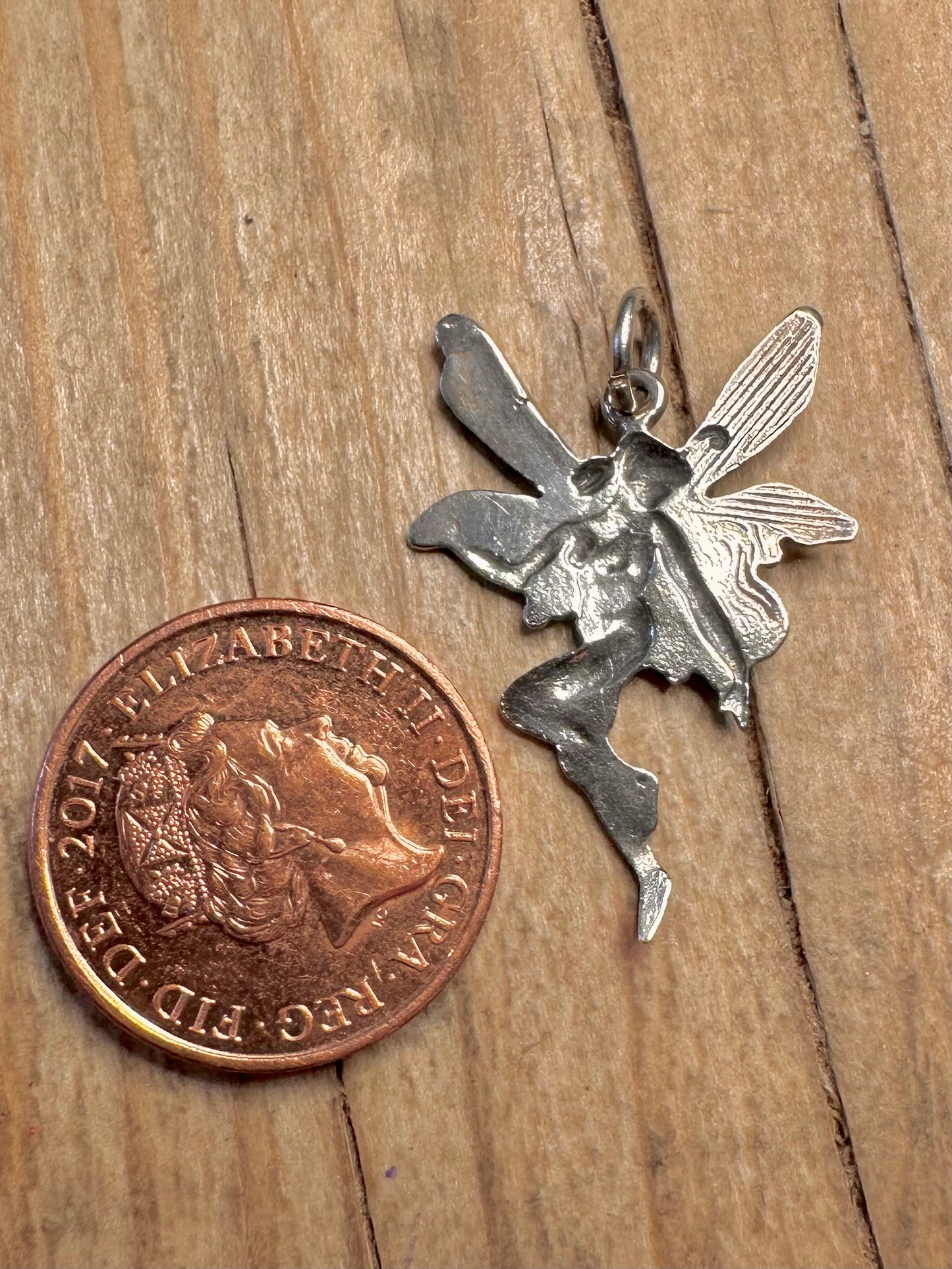 Vintage Fairy 925 Sterling Silver Pendant
