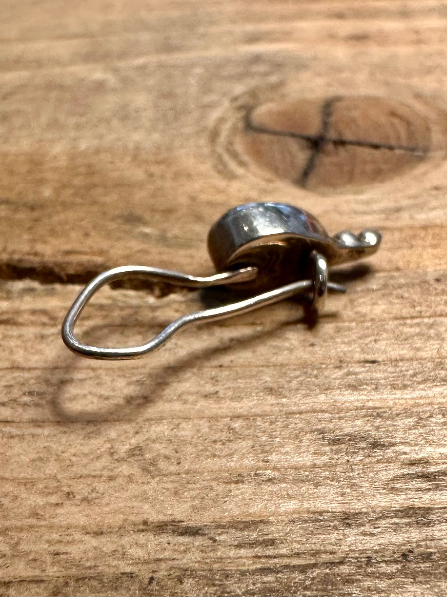 Vintage Garnet 925 Silver Earrings
