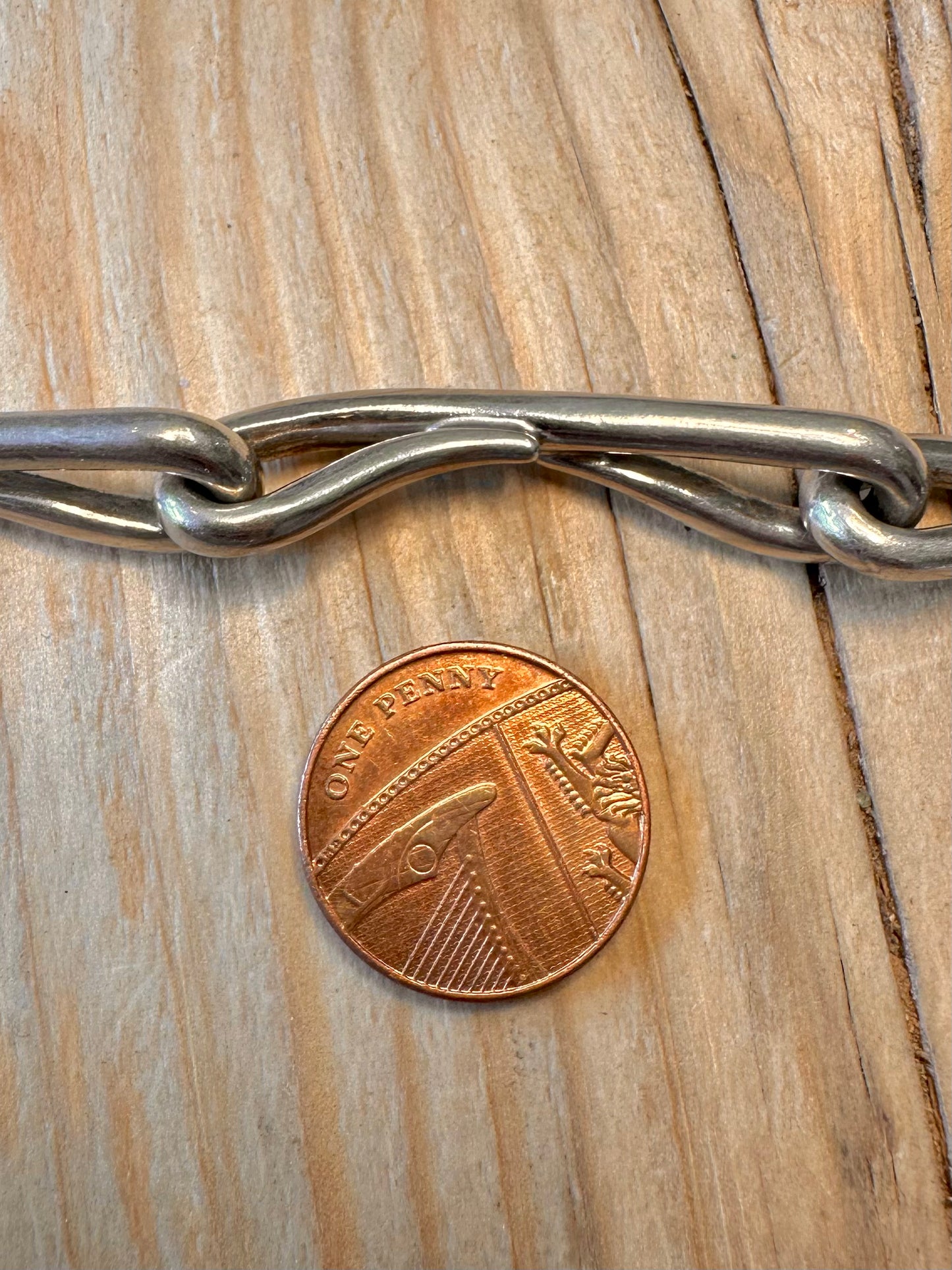 Abstract Asprey Link 925 Silver Italy 7.5 inch Bracelet