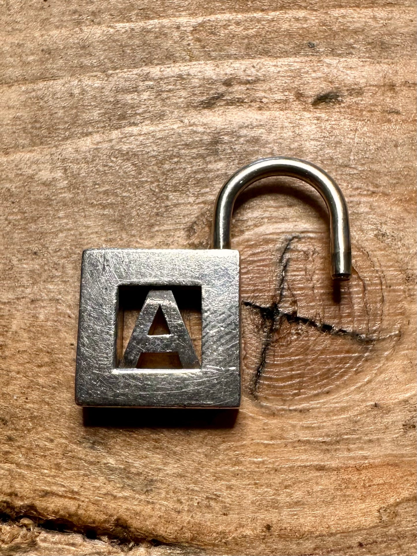 Vintage Tiffany & Co Letter A Padlock 925 Silver Pendant