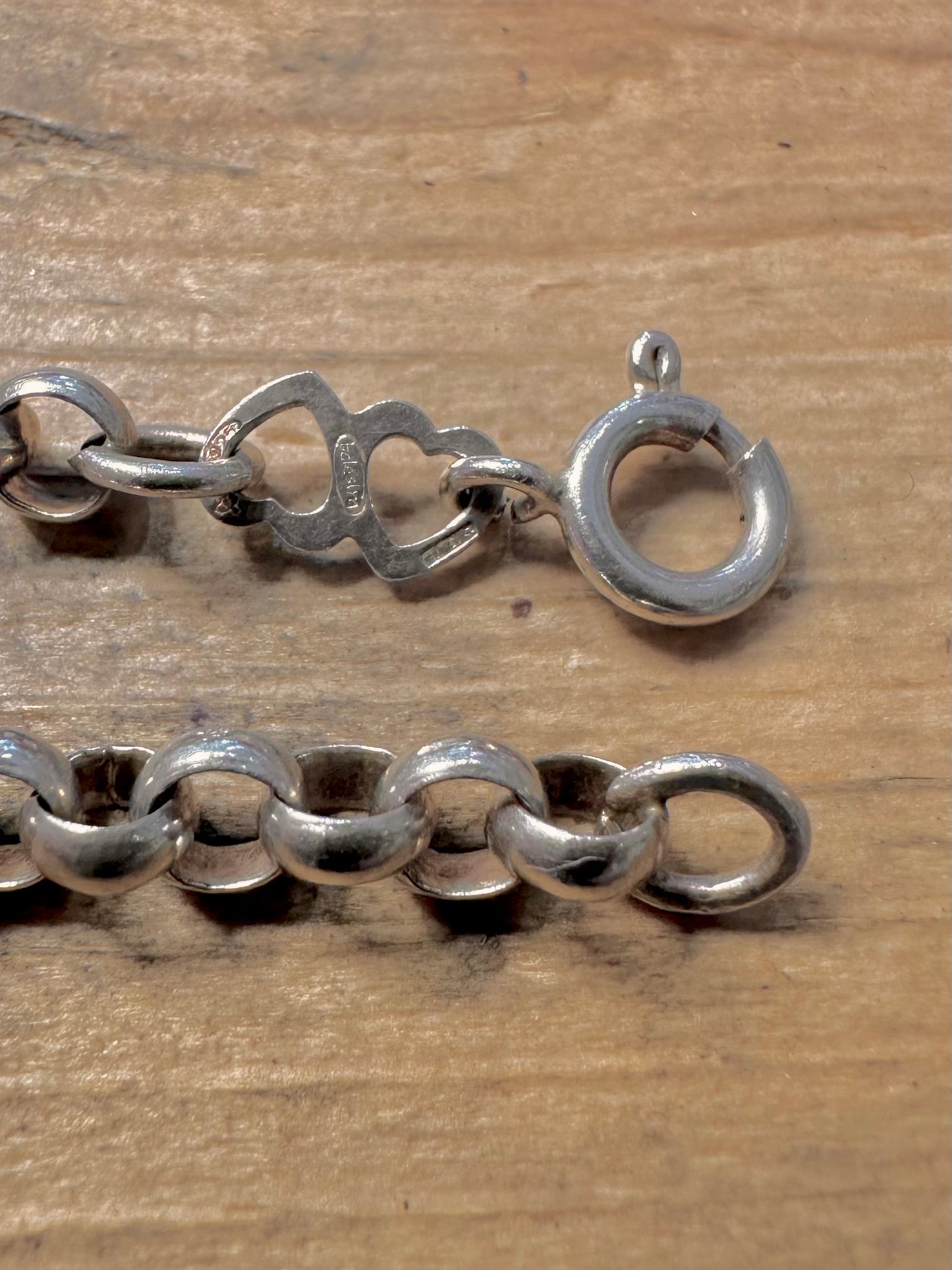 Vintage 1977 Belcher Chain 925 Silver 28 inch Necklace