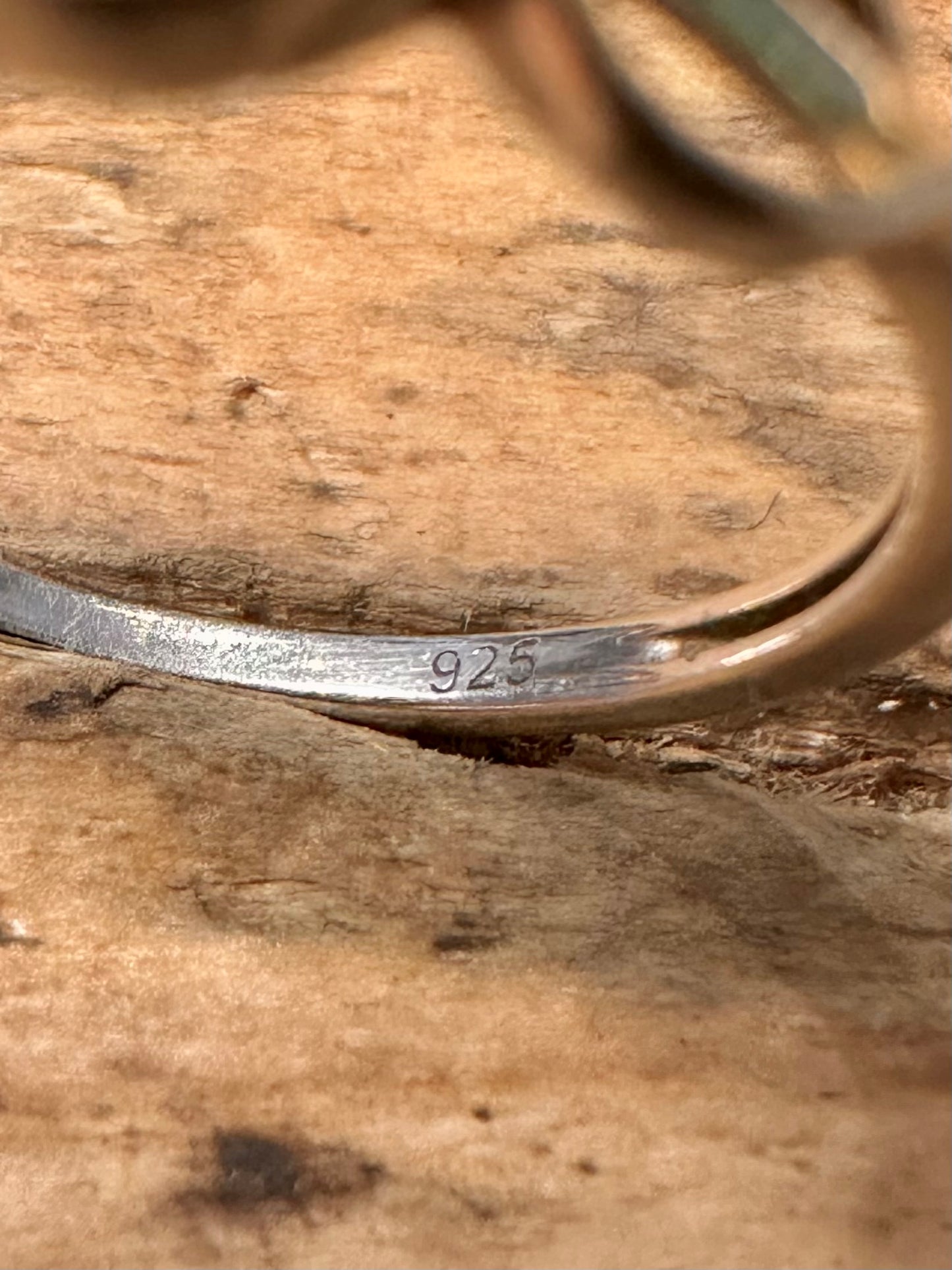 Vintage White CZ 925 Silver Size O1/2 Ring