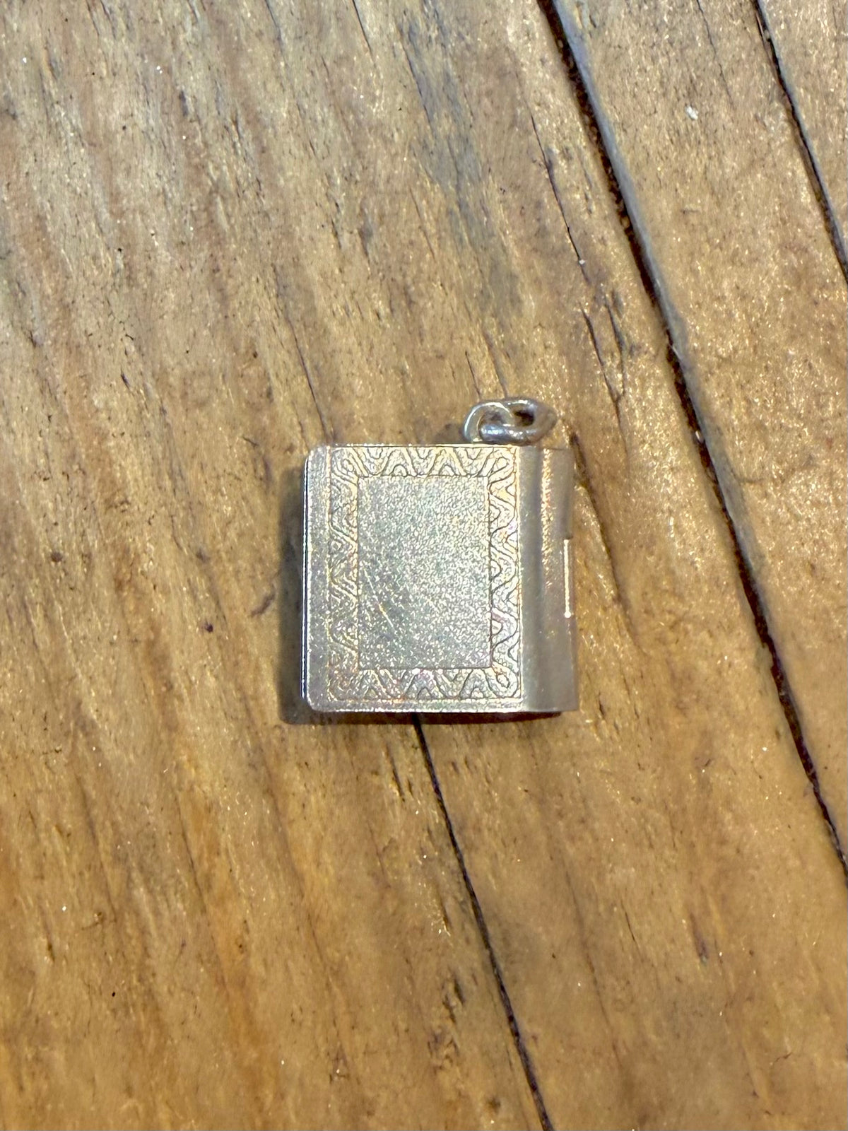 Bible with Paper Inside Charm 925 Sterling Silver Pendant