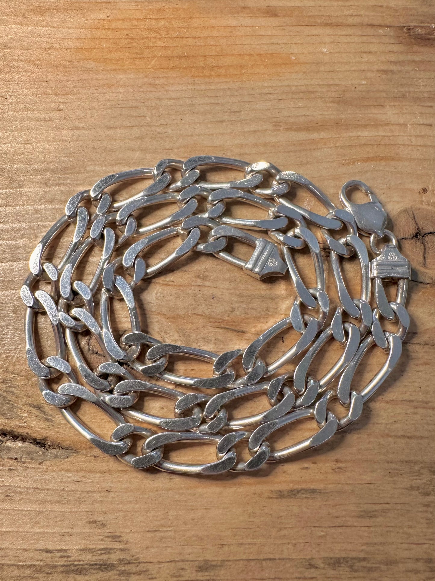 Vintage 1995 Chunky Figaro Sheffield 925 Silver 22 inch Necklace