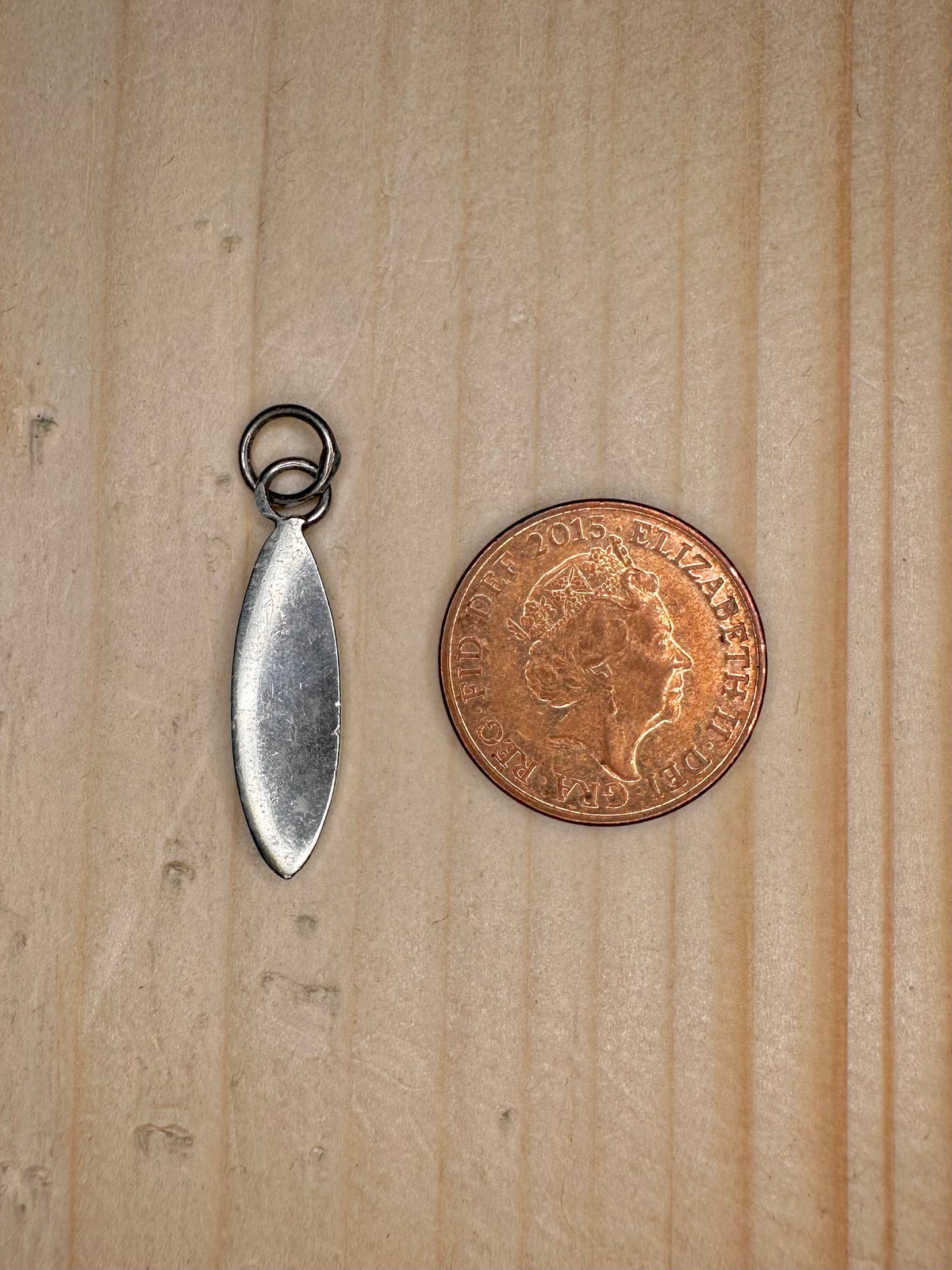 Oval Ingot 1976 Maker P&RB Hallmarked 925 Sterling Silver Pendant