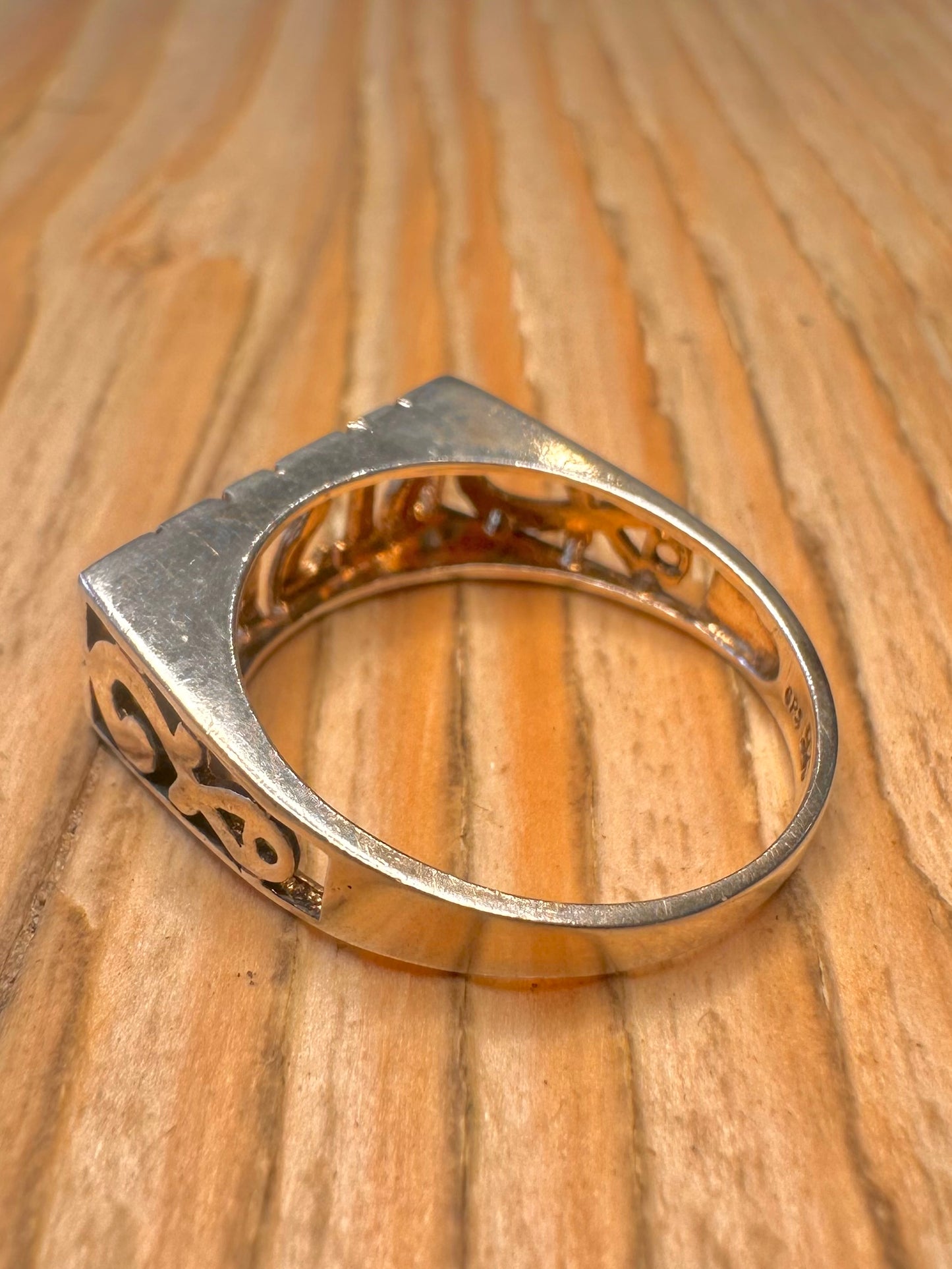 Vintage Sister Gold on 925 Sterling Silver Size O Ring